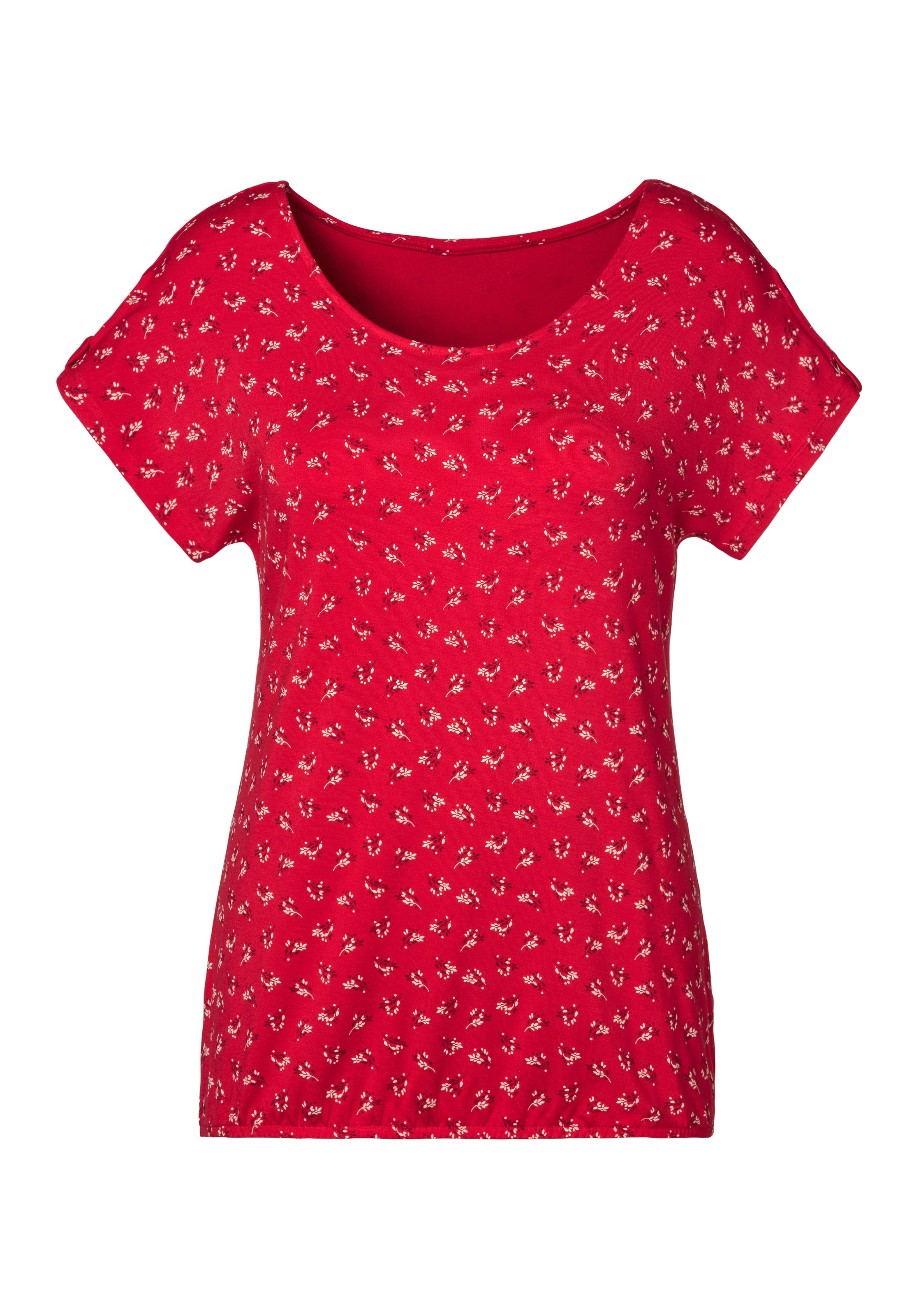 LASCANA T-Shirt »mit kleinem Cut-Out am Ärmel«, (2er-Pack), aus weichem Viskose-Stretch