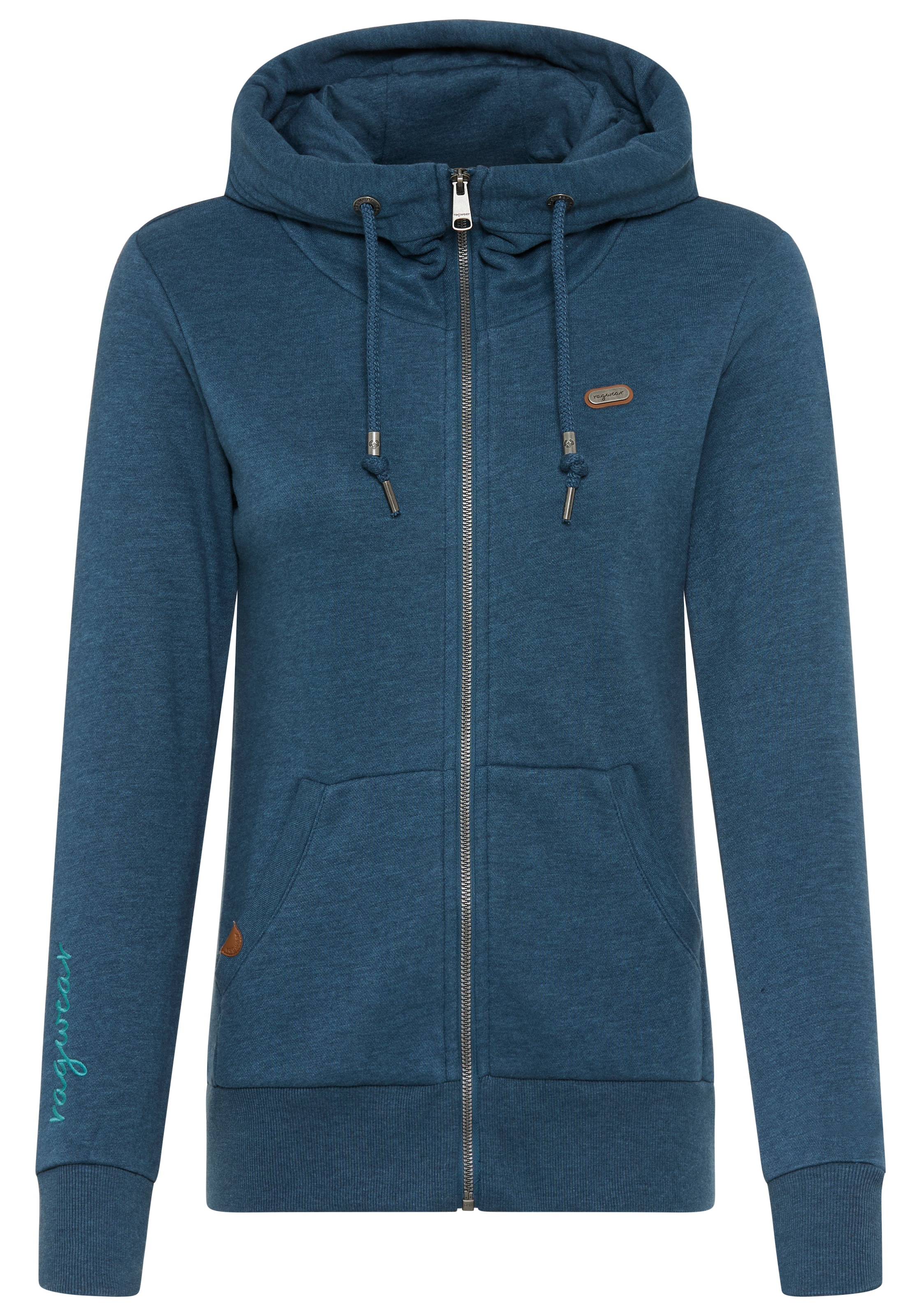 Ragwear Kapuzensweatjacke »NESKIA ZIP A O« mit Kordelzug und Logo am Ärmel