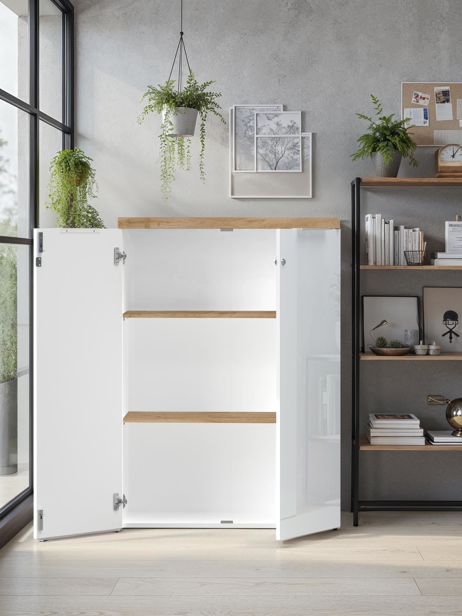 INOSIGN Aktenschrank »Easy H 115 cm, Büroschrank, Mehrzweckschrank mit 2 Türen« Metallgriffe, Top 38 mm stark