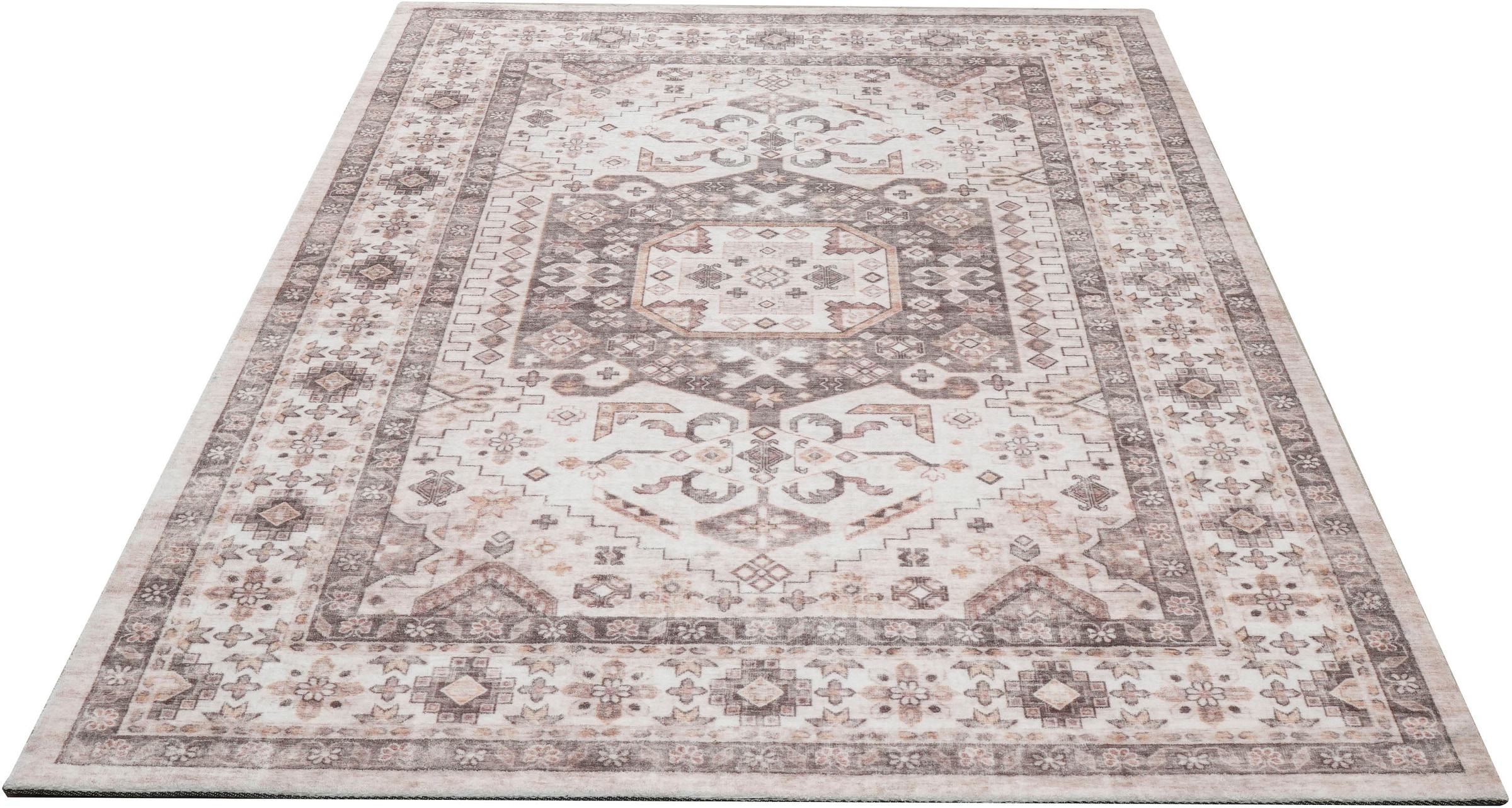 my home Teppich »Abbas, Druckteppich, orientalisches Design«, rechteckig, 13 mm Höhe, Orient-Optik, Kurzflor, bedruckt, weich, Wohnzimmer, Schlafzimmer
