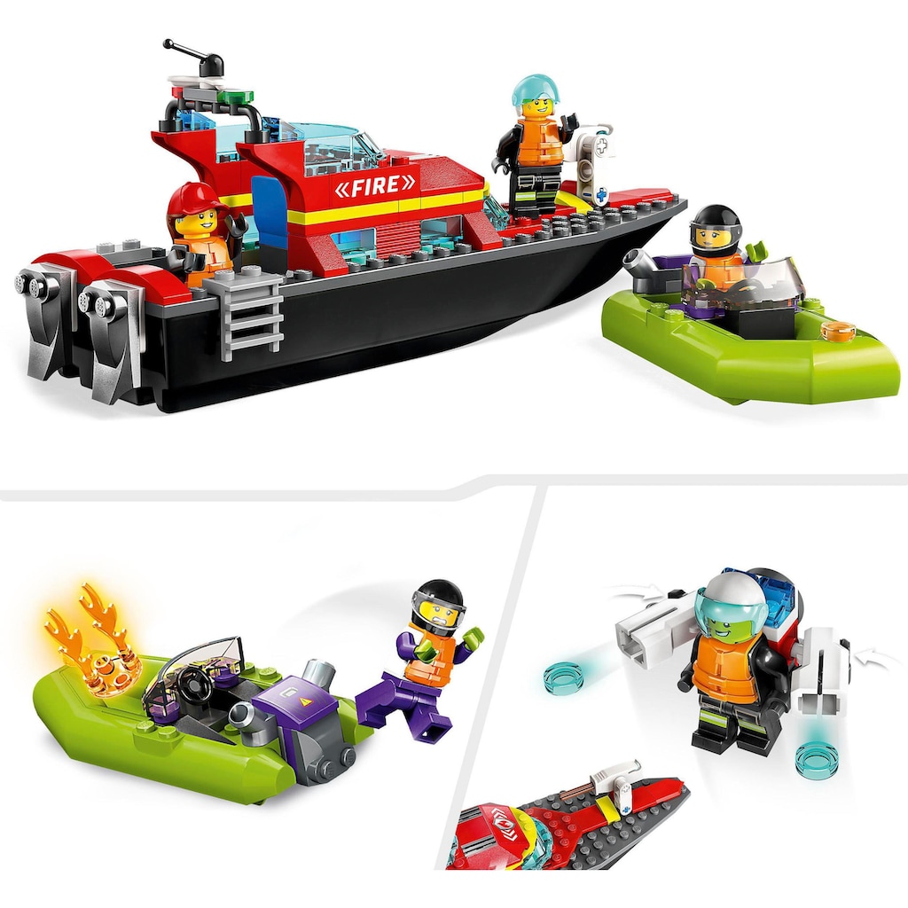 LEGO® Konstruktionsspielsteine »Feuerwehrboot (60373), LEGO® City«, (144 St.)