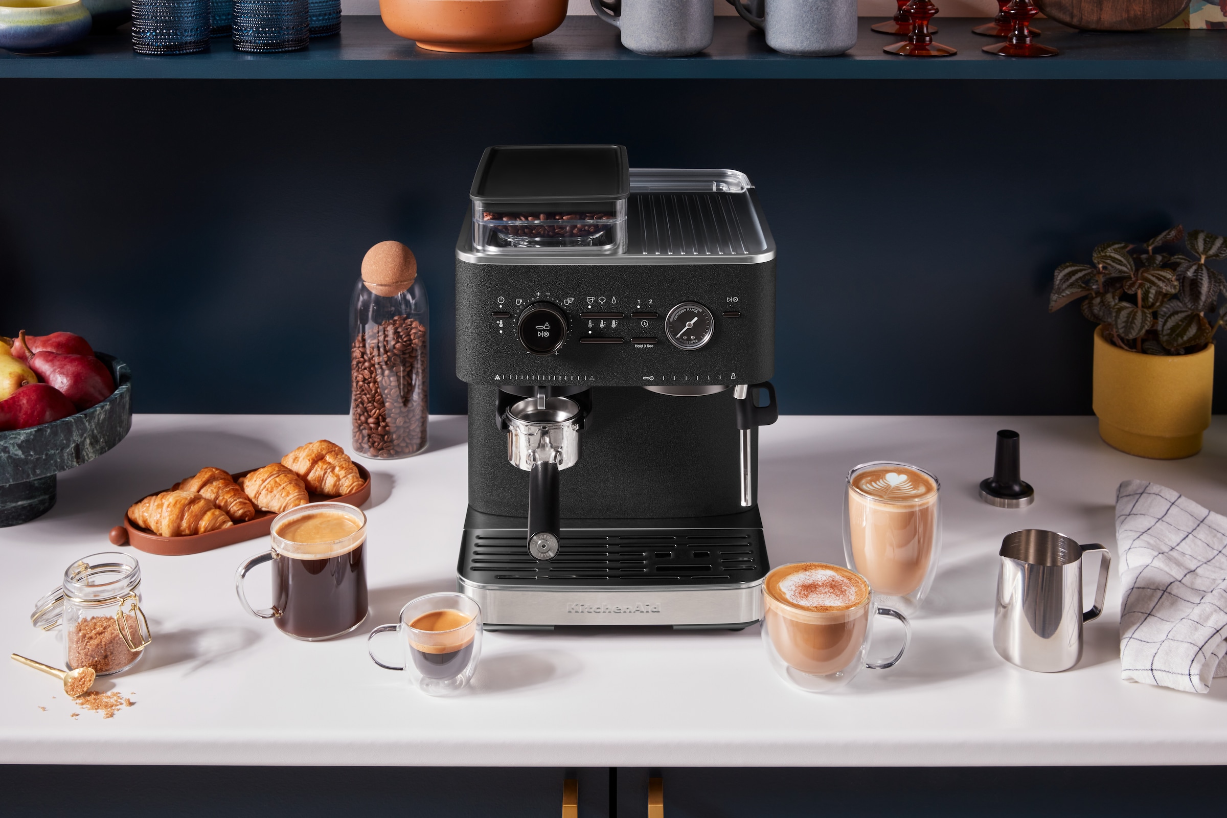 KitchenAid Espressomaschine »5KES6551EBK«, Siebträger mit Mühle