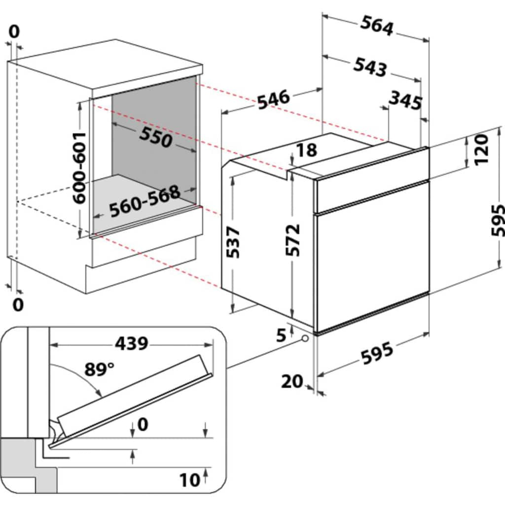 BAUKNECHT Elektro-Herd-Set »Heko Tango«, HIR4 EP8V2 PT, Pyrolyse-Selbstreinigung, (Set)