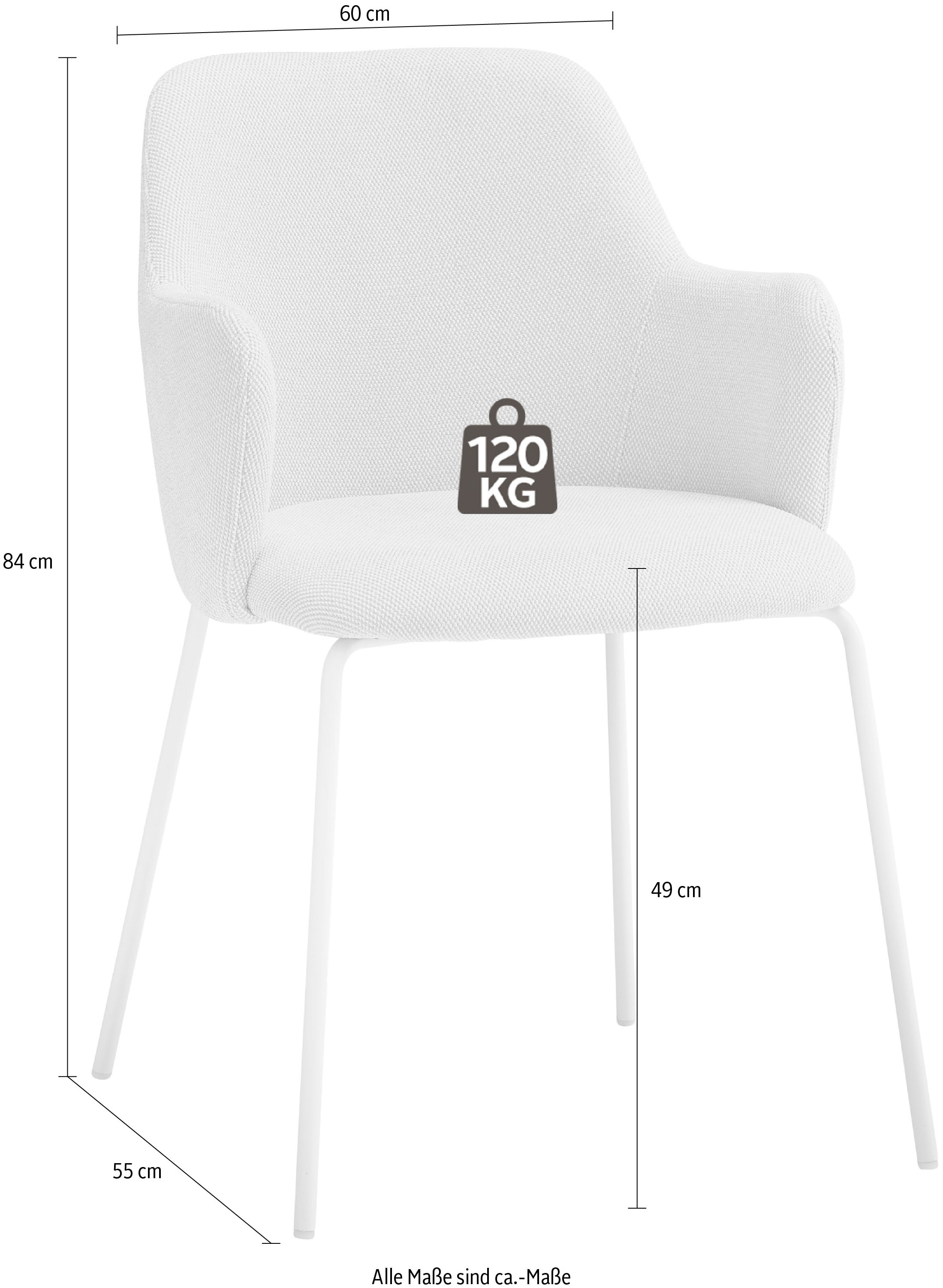 Stolkom Armlehnstuhl »Lissi BxHxT 60x84x44 cm« (Set) 2 Stk.Breite 60cm, Metallgestell