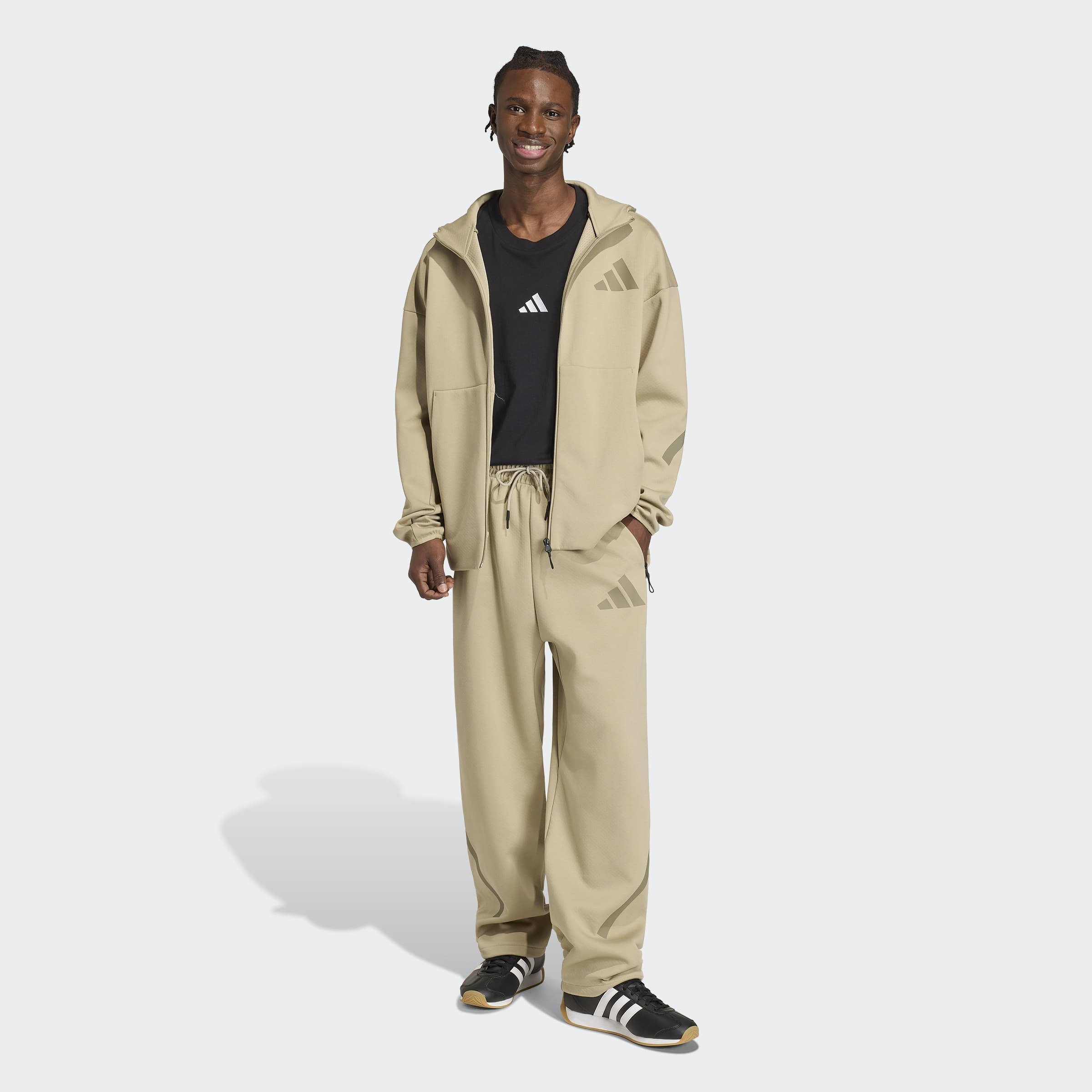 adidas Sportswear Kapuzensweatshirt »NEW ADIDAS Z.N.E. ZIP-HOODIE«, für sportliche Aktivitäten, aus Polyester und Baumwolle
