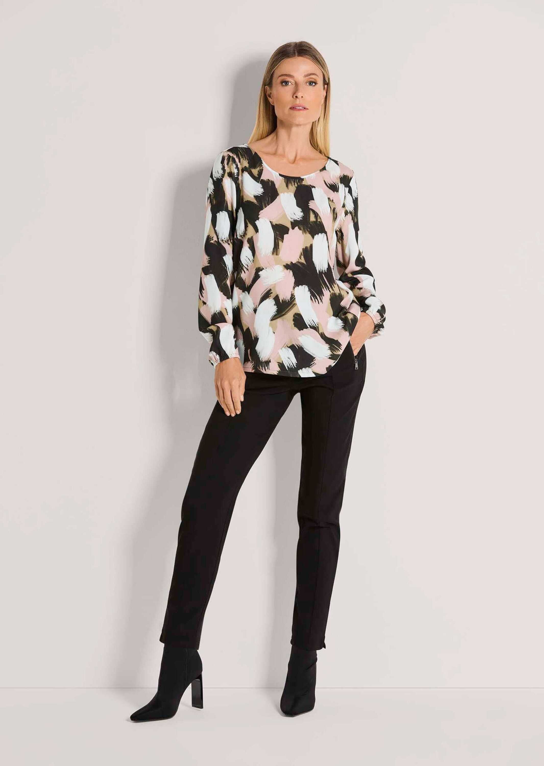 MADELEINE Schlupfbluse »Blusenshirt Viskosebluse mit Unikat-Print« Unikat-Print