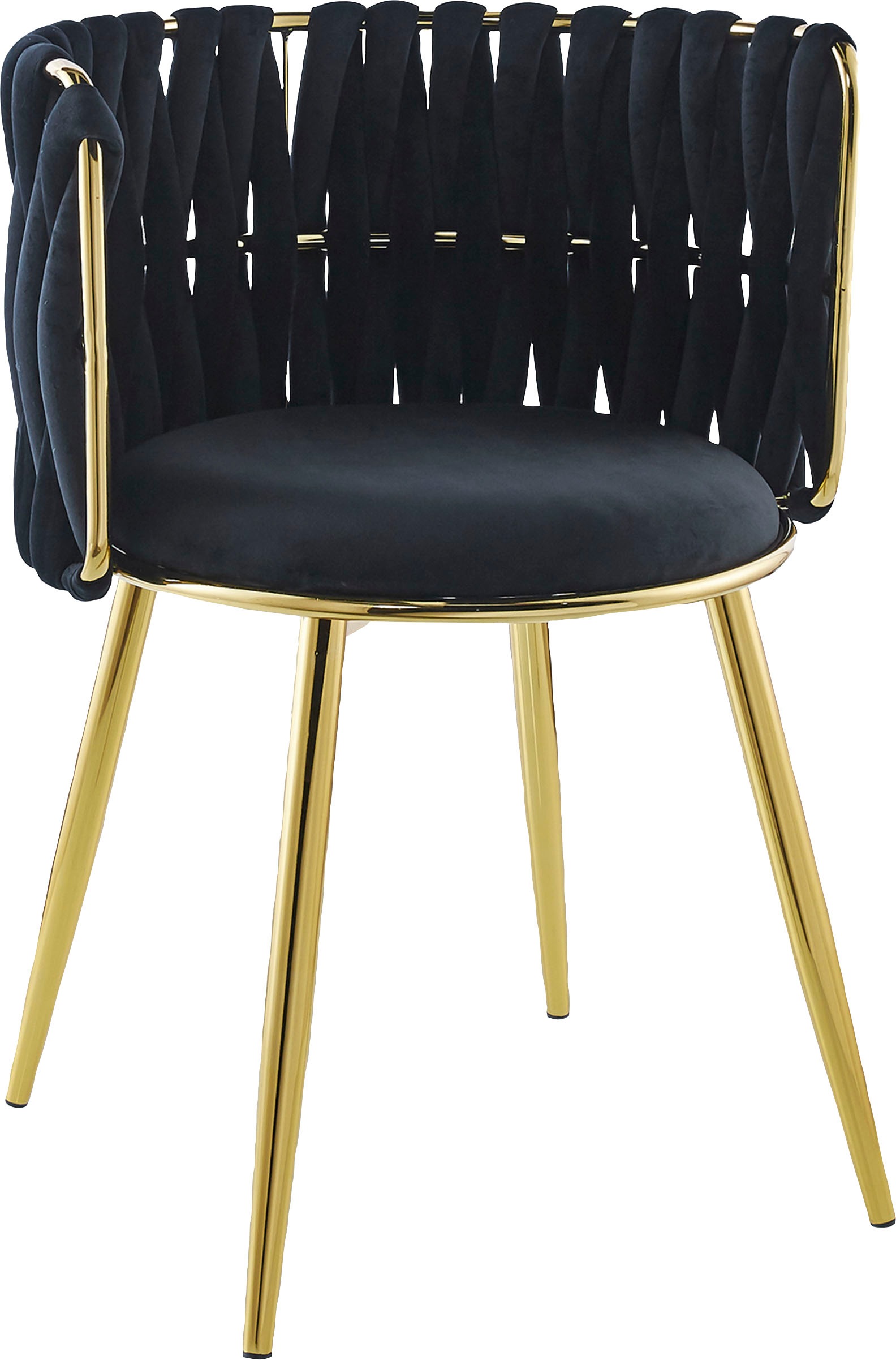 Kayoom Esszimmerstuhl »Stuhl Milla 125 2er-Set,tolles Design der Rückenlehne,runde Sitzfläche«, (Set), 2 St., Stoffbezug, samtweicher Bezug, hochwertig, vielseitig einsetzbarer Stuhl
