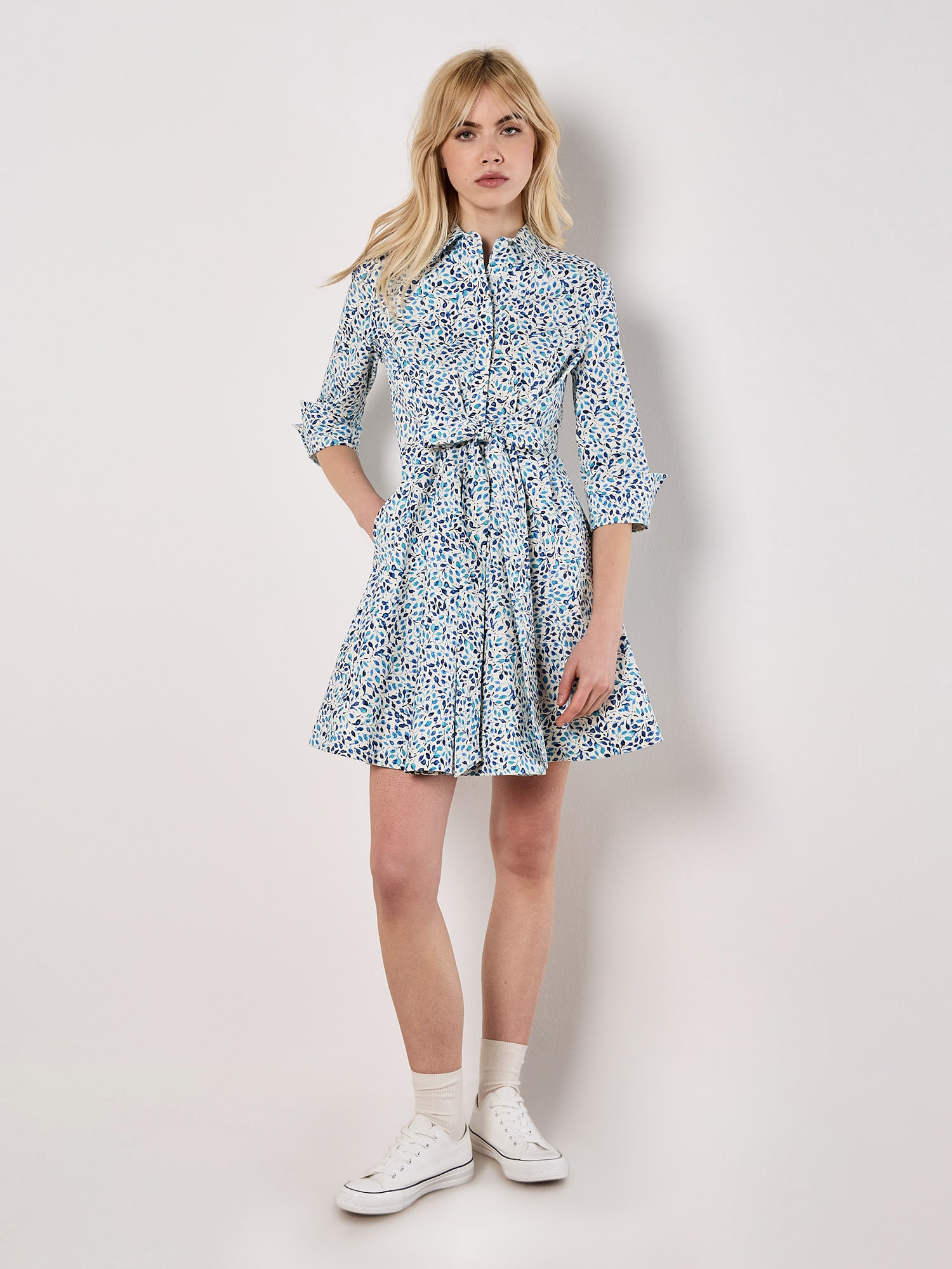 Apricot Hemdblusenkleid »Minikleid« 2 tlg. mit Gürtel