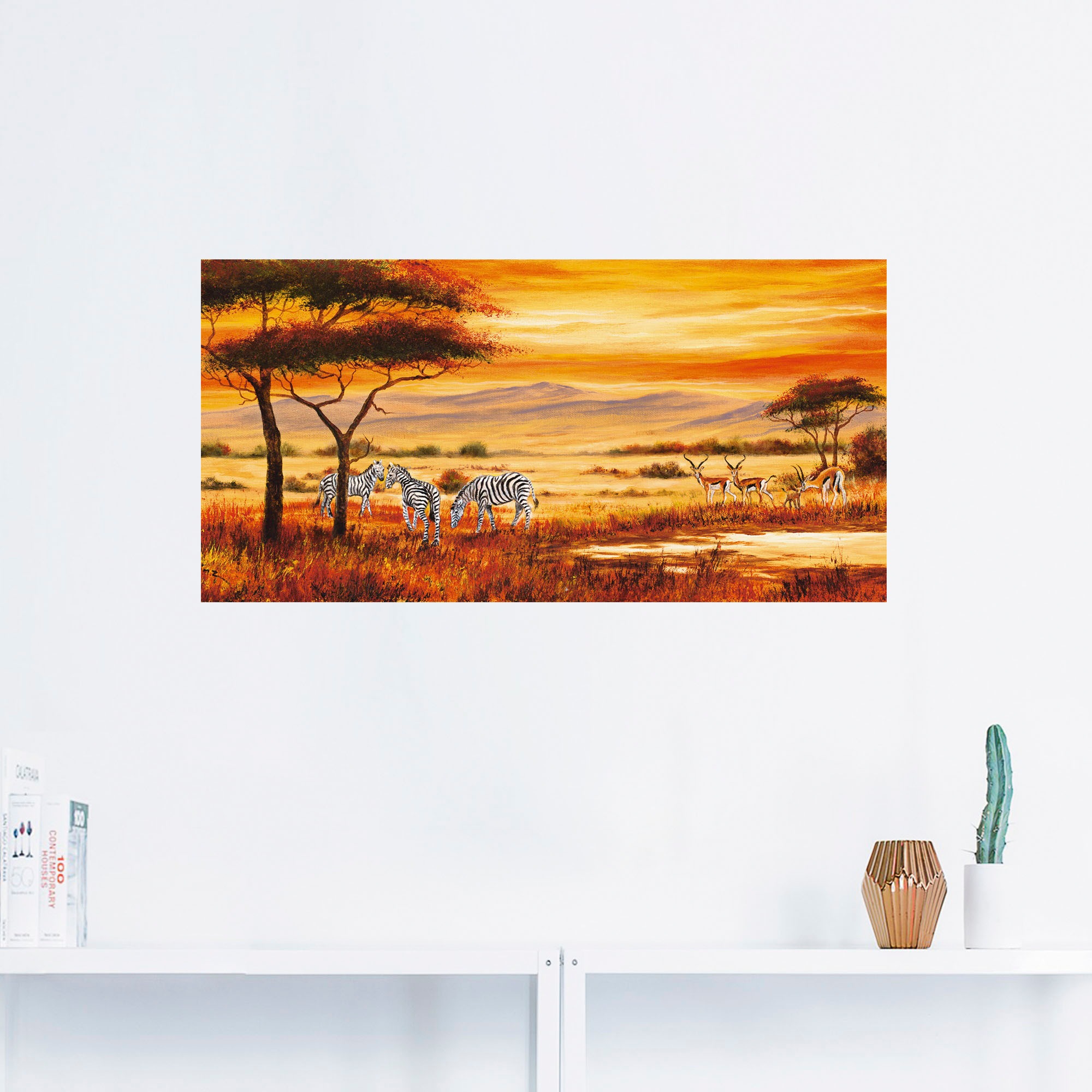Artland Wandbild »Afrikanische Landschaft I«, Afrika, (1 St.), als Leinwandbild, Poster, Wandaufkleber in verschied. Größen