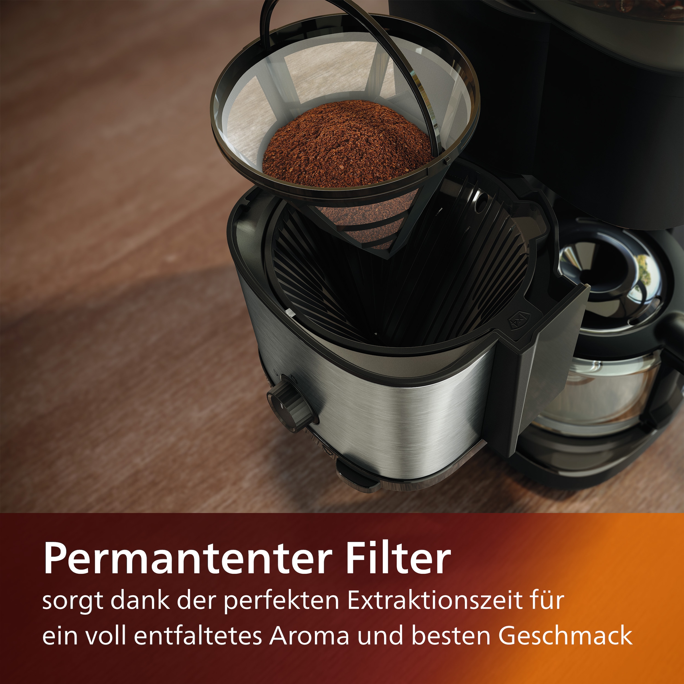 Philips Kaffeemaschine mit Mahlwerk »HD7900/50 All-in-1 Brew«, Permanentfilter, 1x4, mit Smart Dosierung und Duo-Kaffeebohnenbehälter, inkl. Dosierlöffel