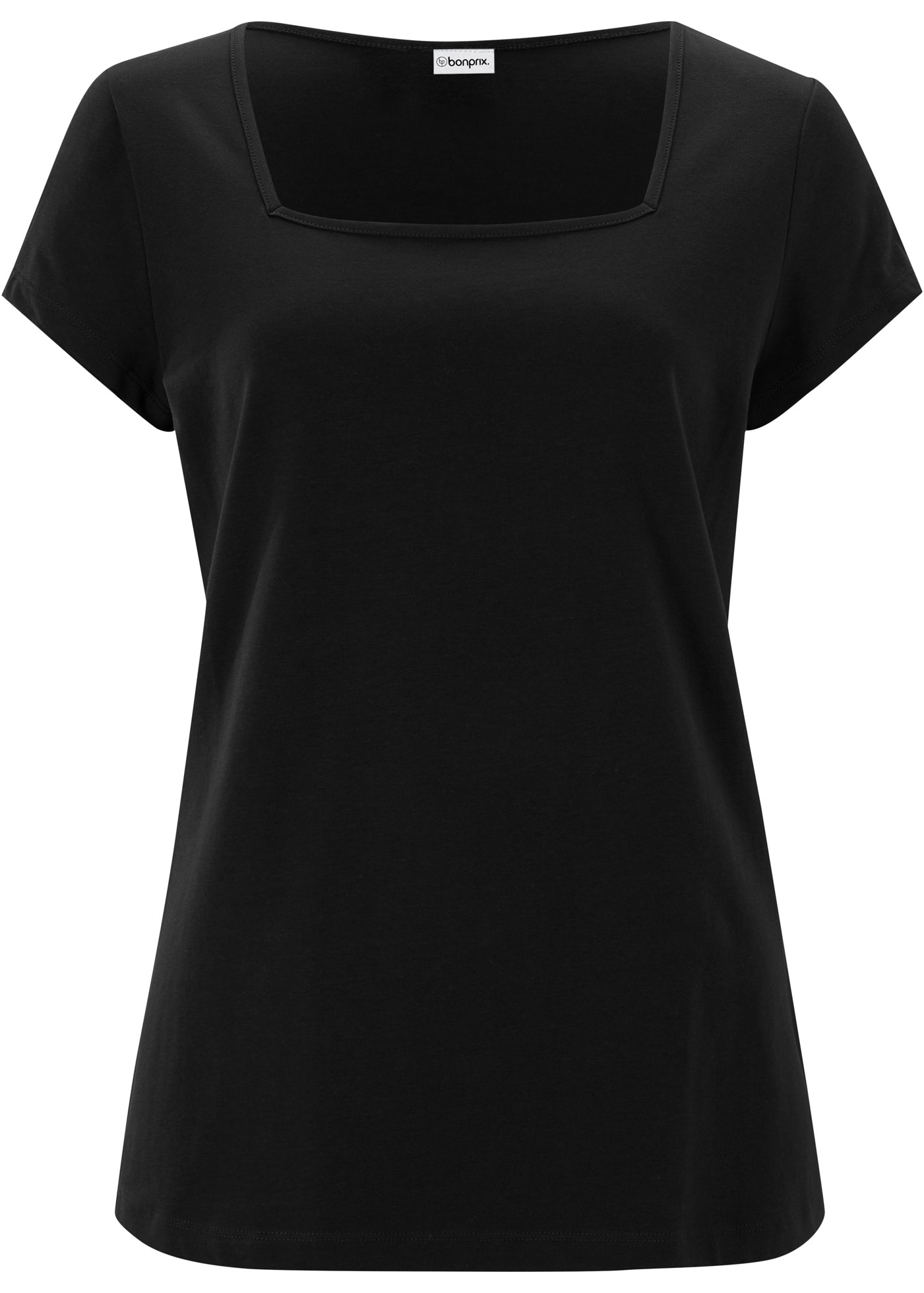bonprix T-Shirt Loose Fit, kurzärmlig, eckiger Karree-Ausschnitt