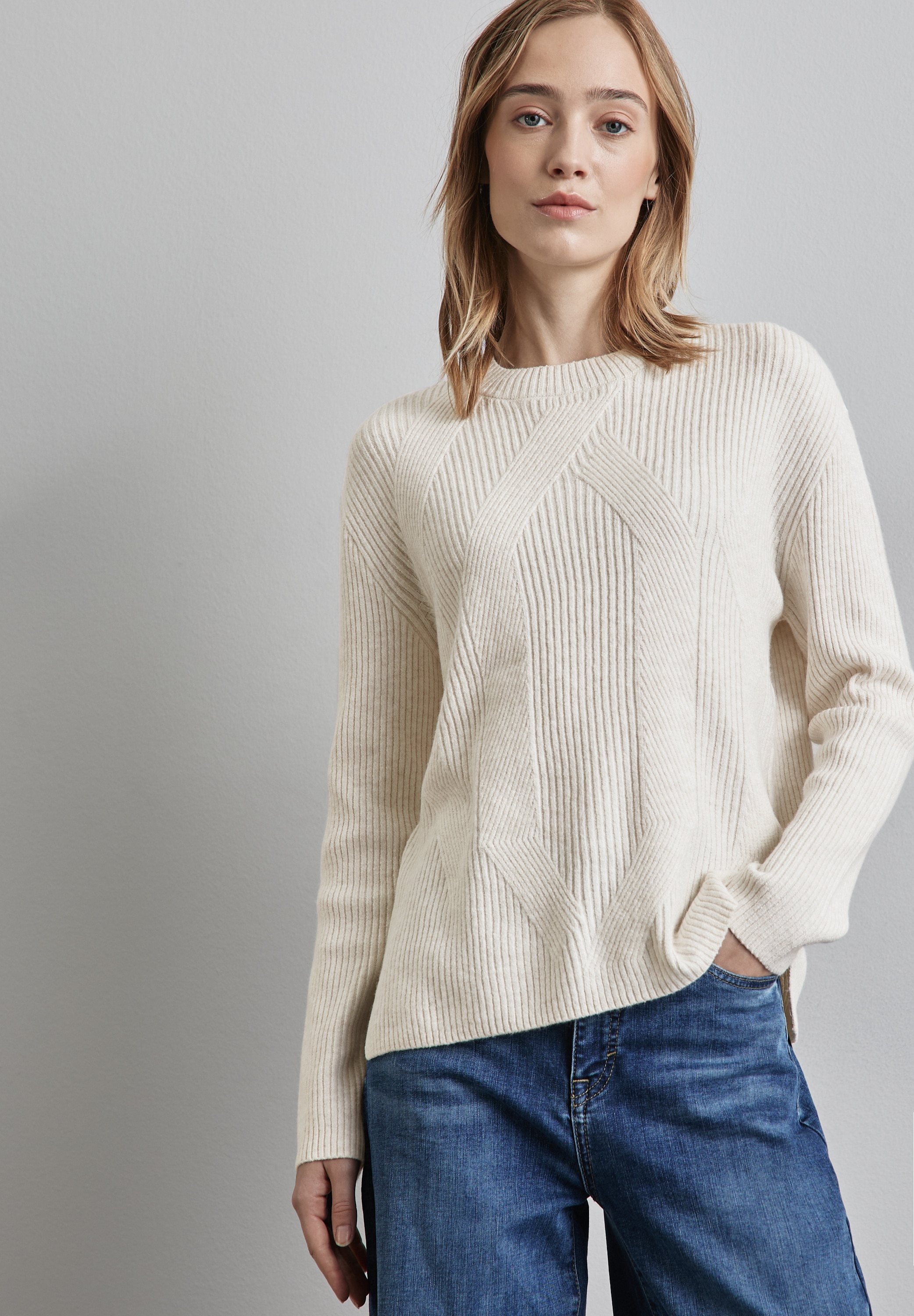 STREET ONE Strickpullover, mit markantem Strukturmuster