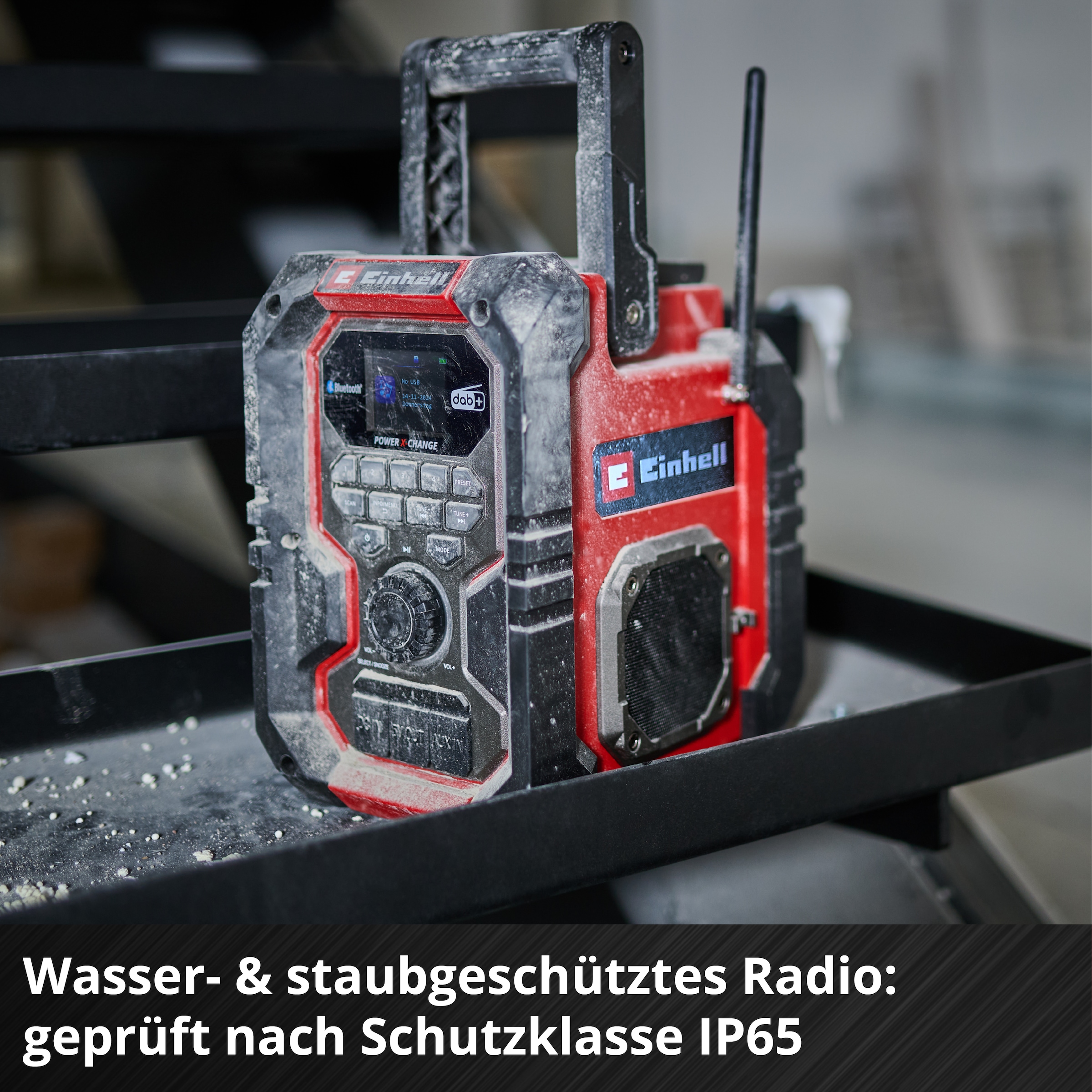 Einhell Baustellenradio »Akku-Radio TE-CR 18 Li (1x 4,0 Ah PLUS)«, (FM-Tuner-Digitalradio (DAB+)-FM-Tuner mit RDS), Inkl. Akku und Ladegerät