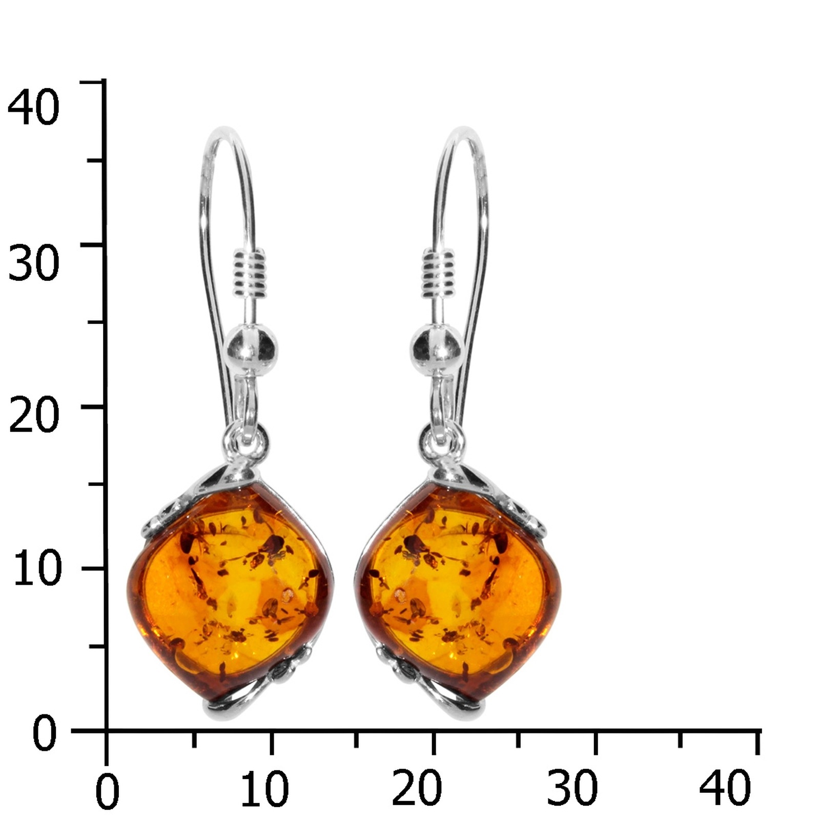 OSTSEE-SCHMUCK Paar Ohrhänger »- Sally - Silber 925/000 - Bernstein«