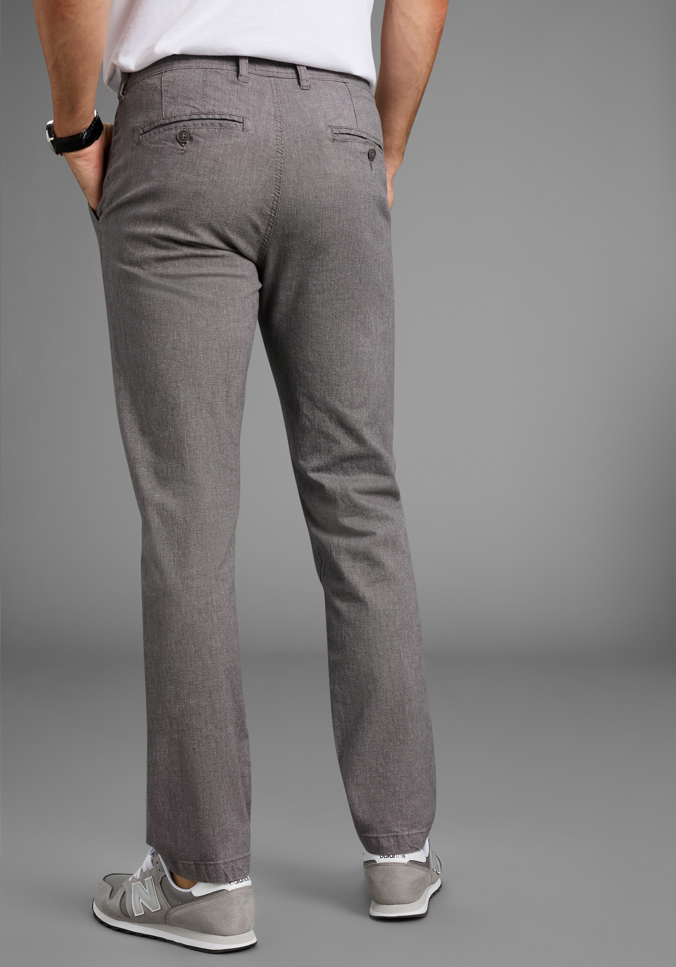 Man's World Chinohose  leichte Struktur im Gewebe