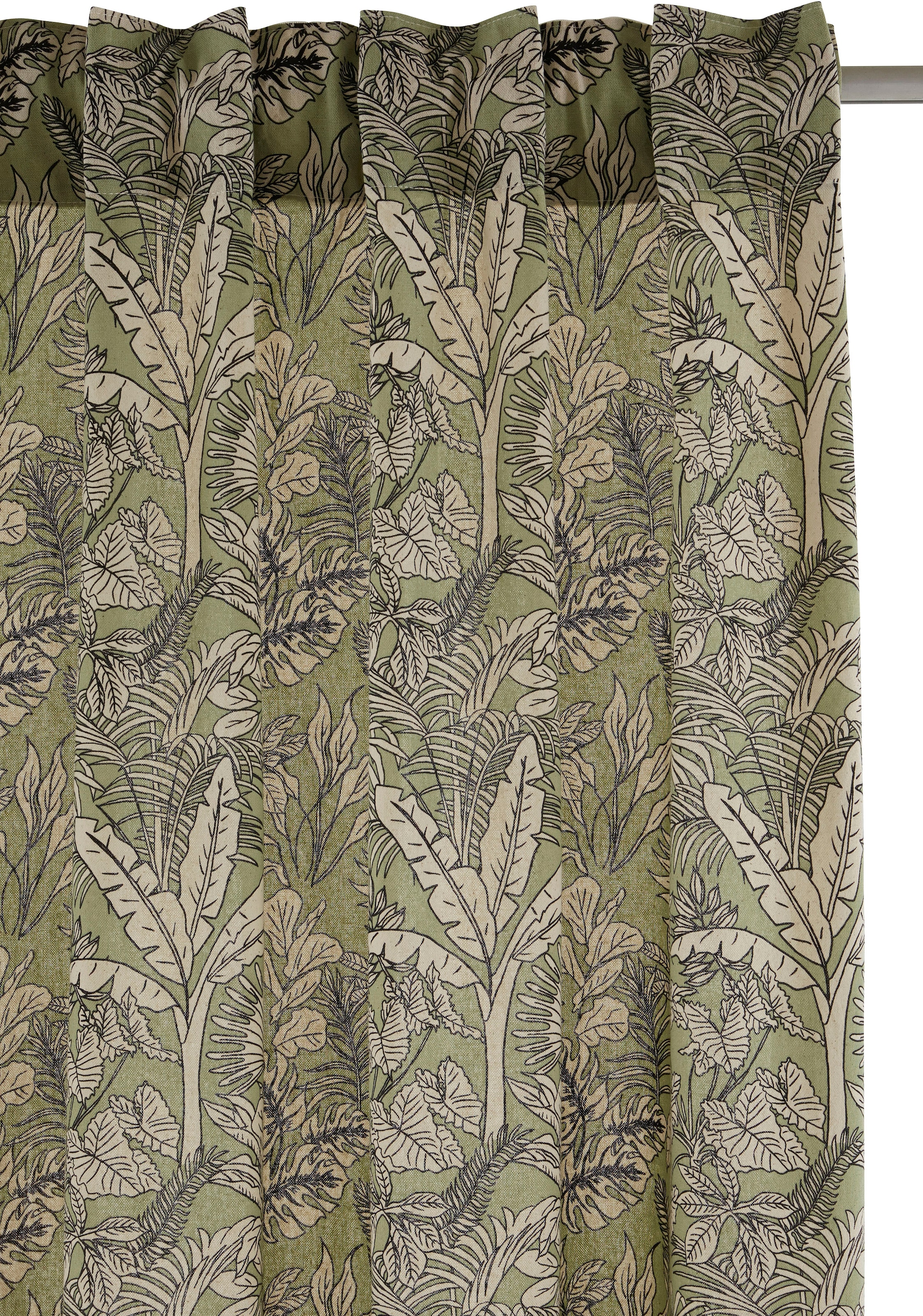 COUCH♥ Vorhang »Palmös«, Bio-Baumwolle, (1 OTTO online floral, bedruckt, verschiedene blickdicht, St.), bei gewebt, Größen