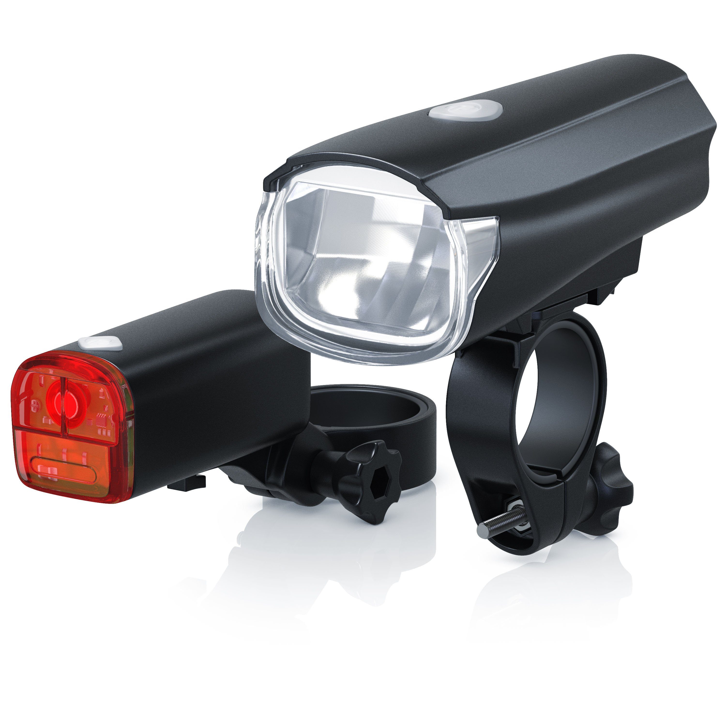 Aplic LED Fahrradlampen-Set mit Front & Rücklicht »StVZO zugelassen / Helle LED mit 30 Lux«