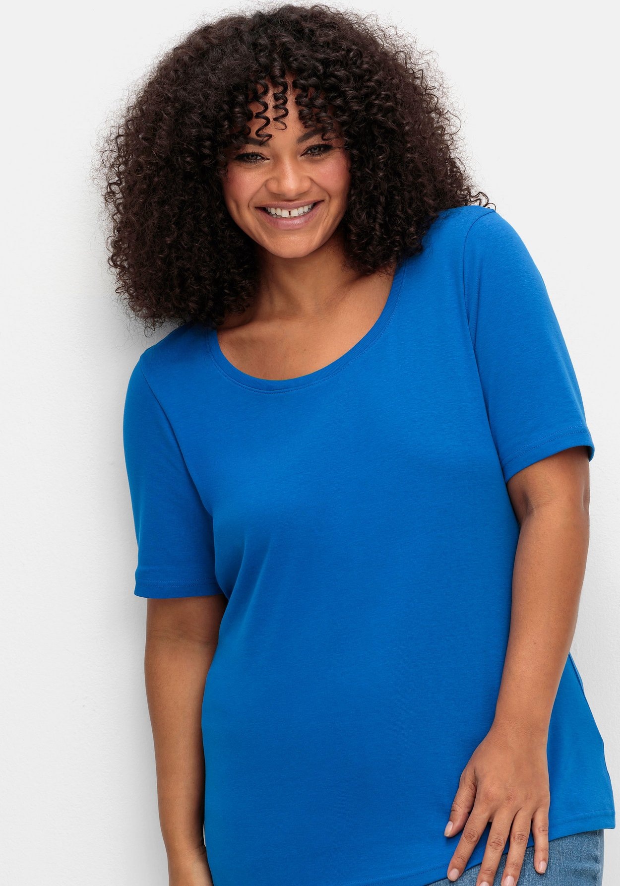 Sheego T-Shirt »T-Shirt aus reiner Baumwolle«