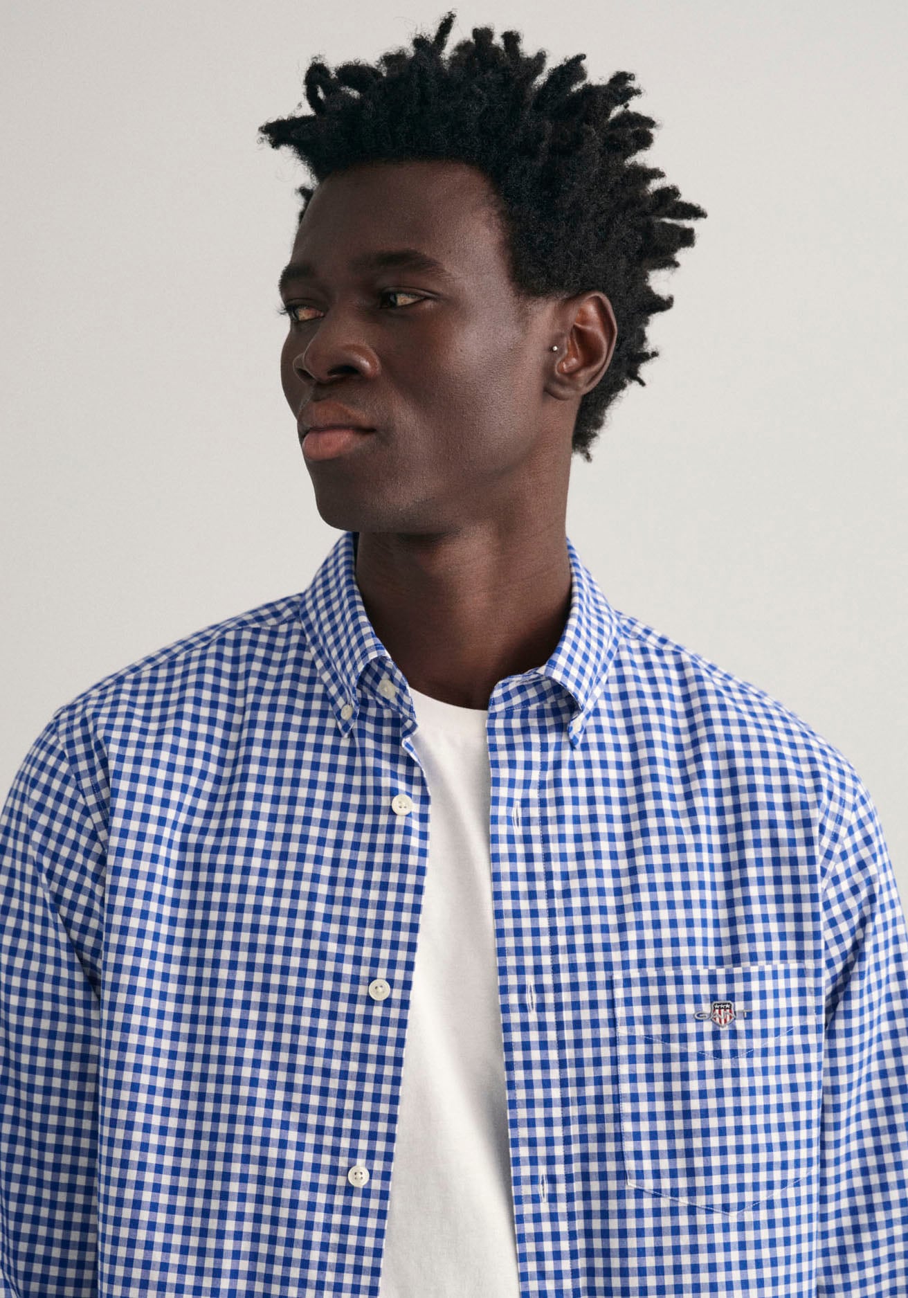 Gant SHIRT«, GINGHAM der online OTTO bei »REG Brust Langarmhemd POPLIN Logostickerei mit auf bestellen