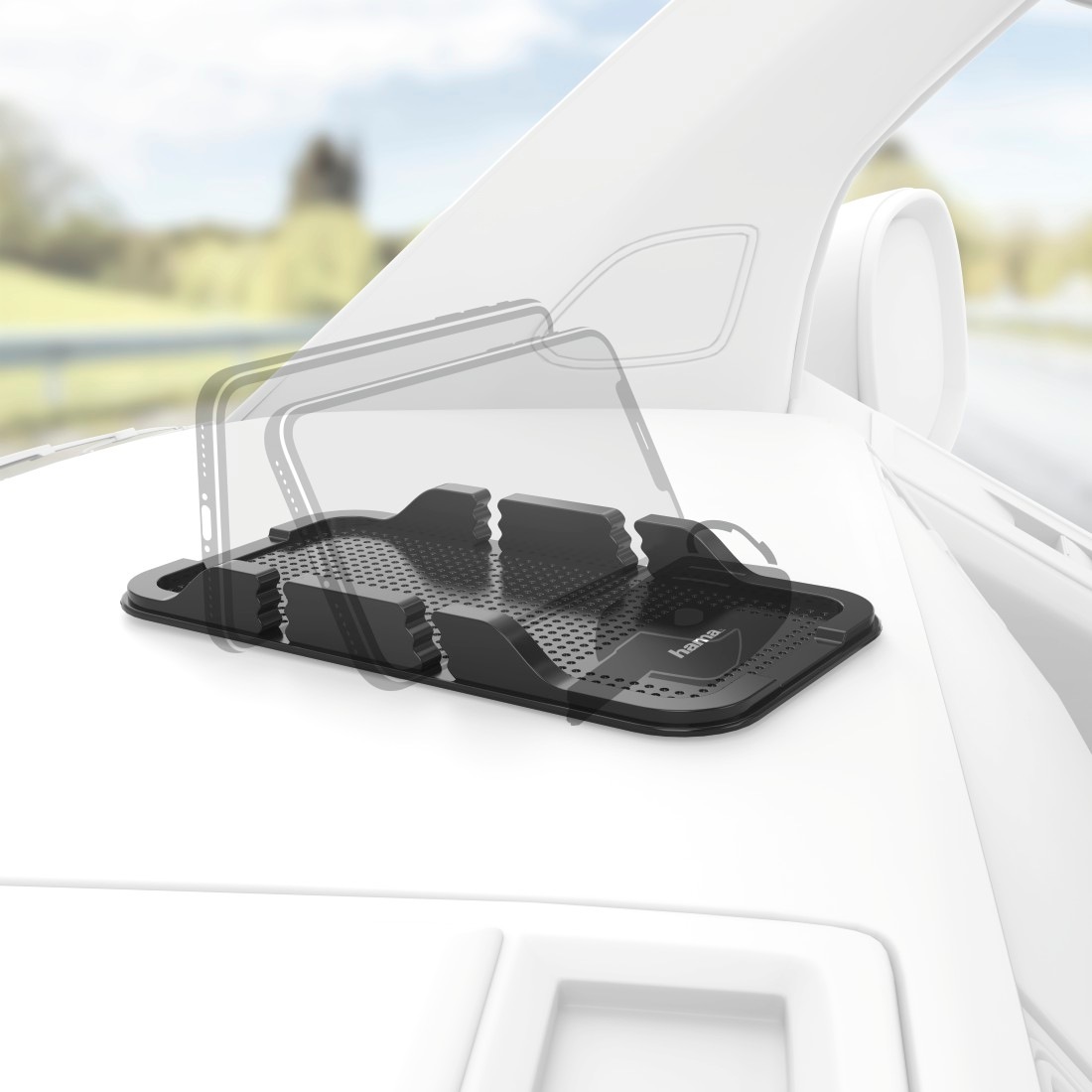 Anti Rutsch Pad / Matte Smartphone / Handy für z.B. Auto »Schwarz«