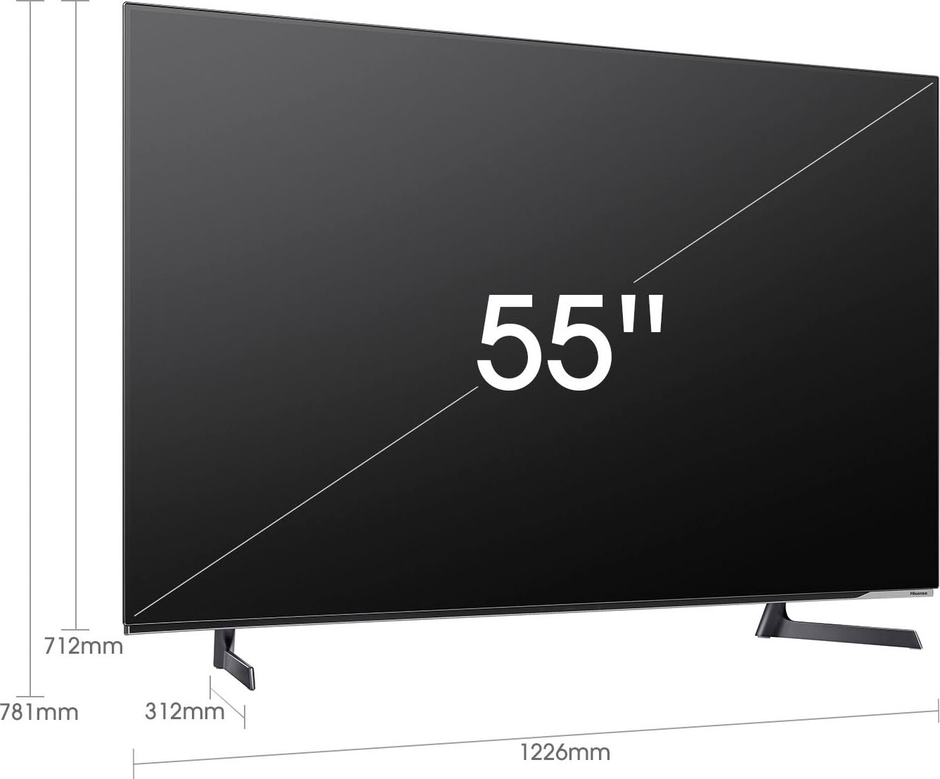 Hisense OLED-Fernseher »55A8G«, 139 cm/55 Zoll, 4K Ultra HD, Smart-TV, Dolby Vision IQ, Dolby Atmos, USB Recording, Sprachassistenten
