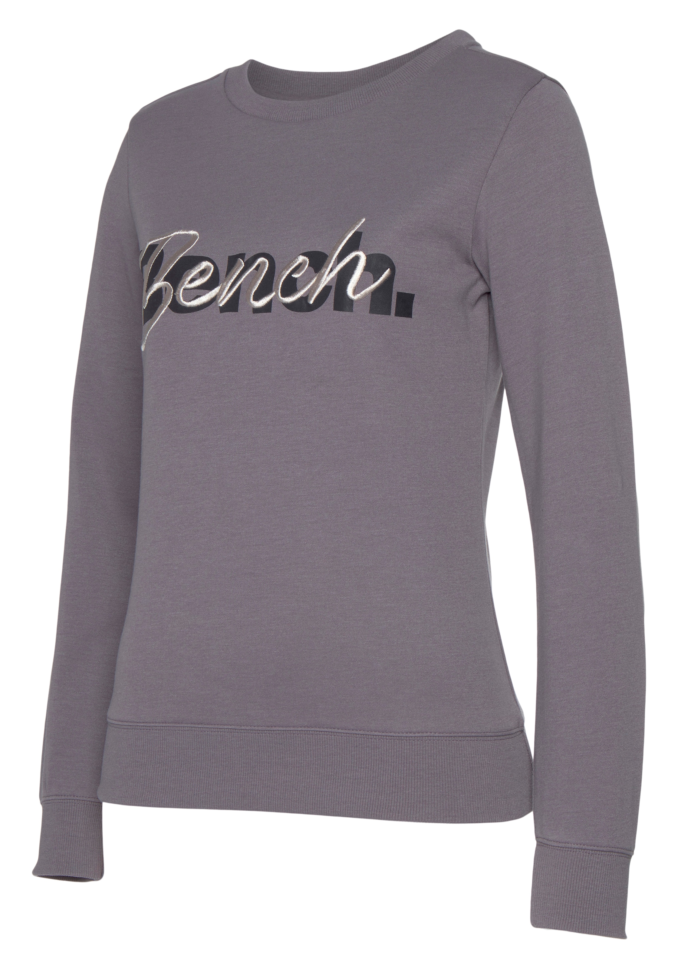 Bench. Loungewear Sweatshirt, mit Logodruck und Stickerei, Loungeanzug