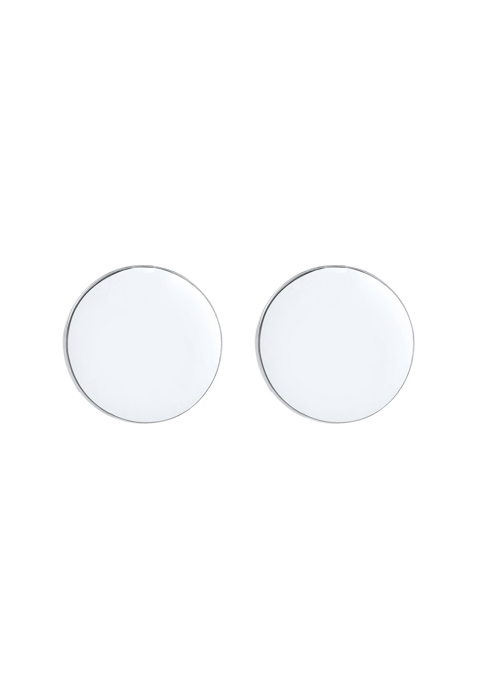 Elli Paar Ohrstecker »Ohrringe Ohrstecker Plättchen Rund Glanz Basic 925er Silber«