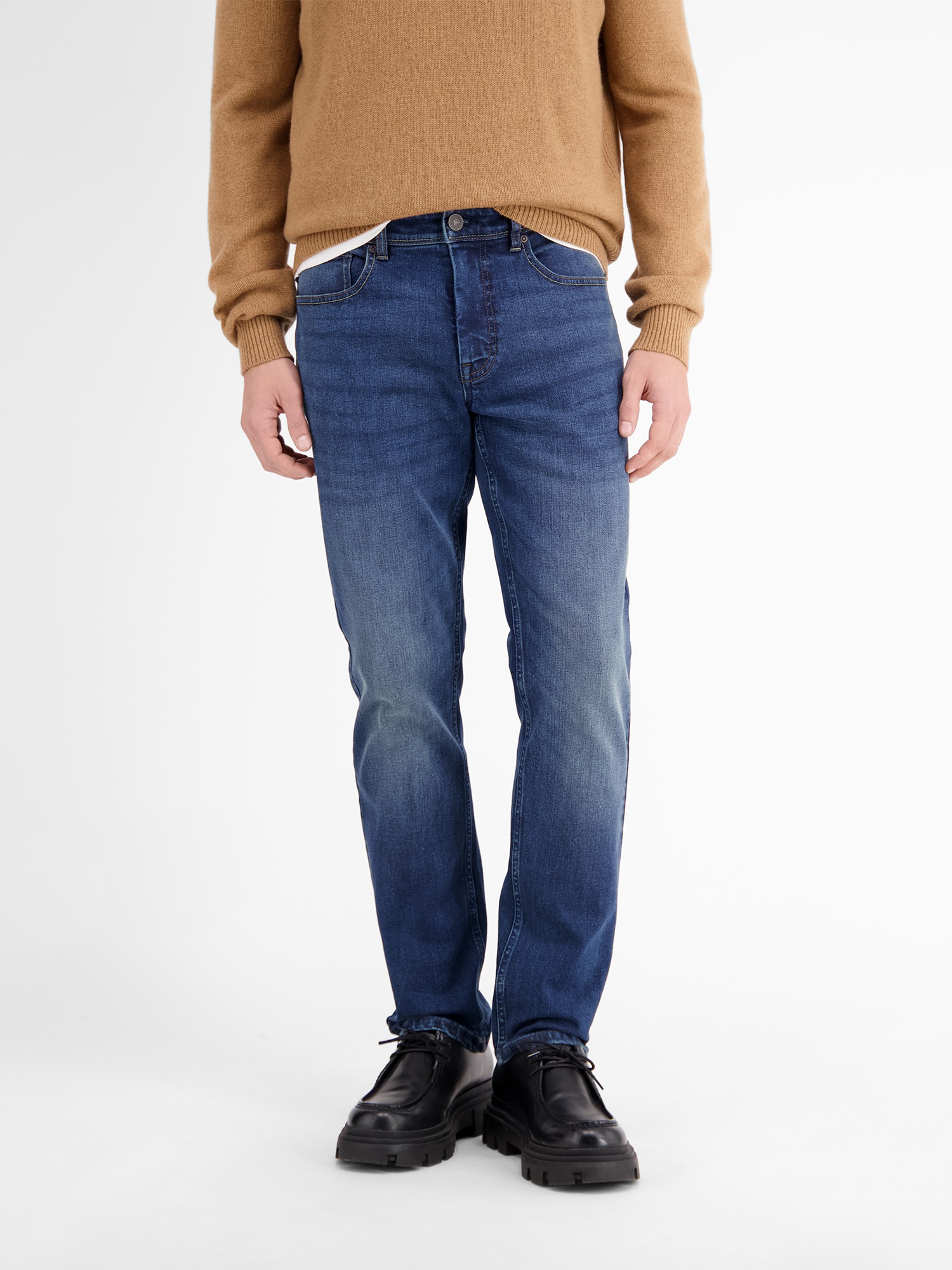 LERROS Relaxhose »LERROS BAXTER 5-Pocket-Denim, RELAXED FIT, unifarben«