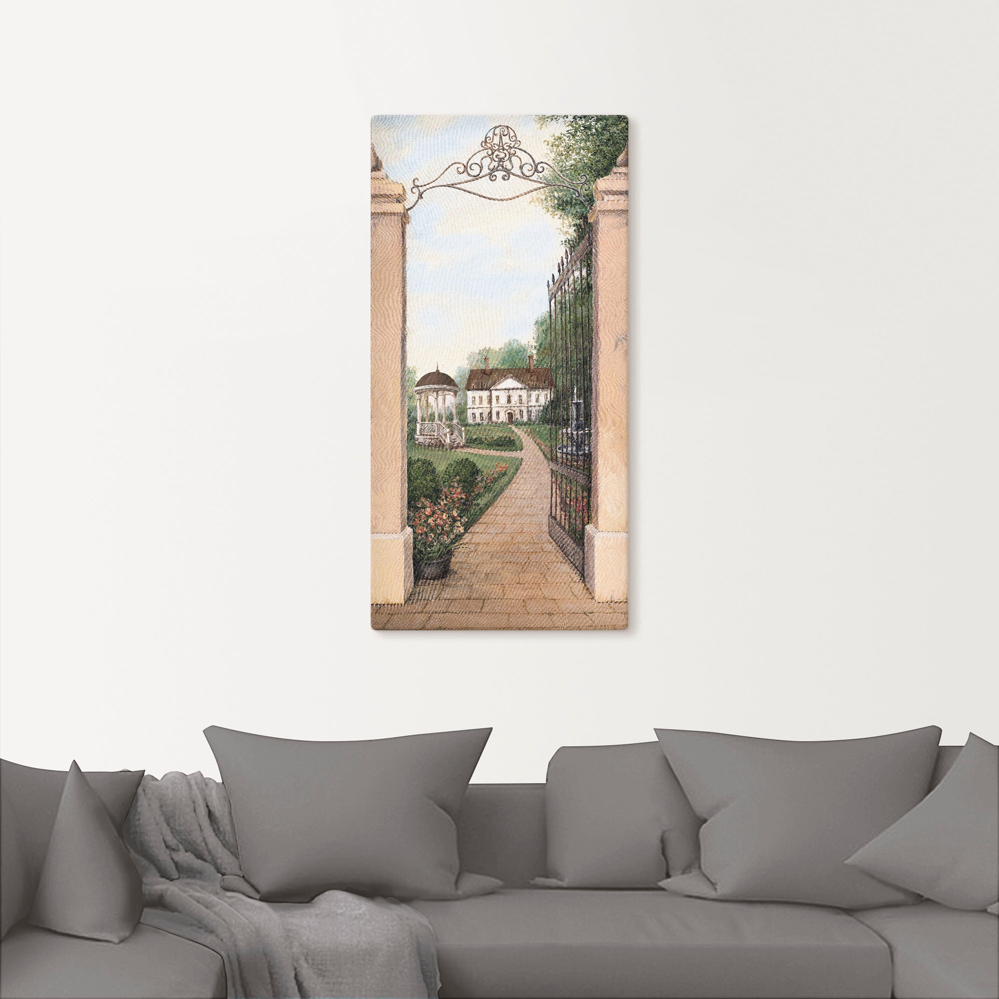 Artland Wandbild »Blick auf Gutshaus«, Gebäude, (1 St.), als Leinwandbild, Poster in verschied. Größen