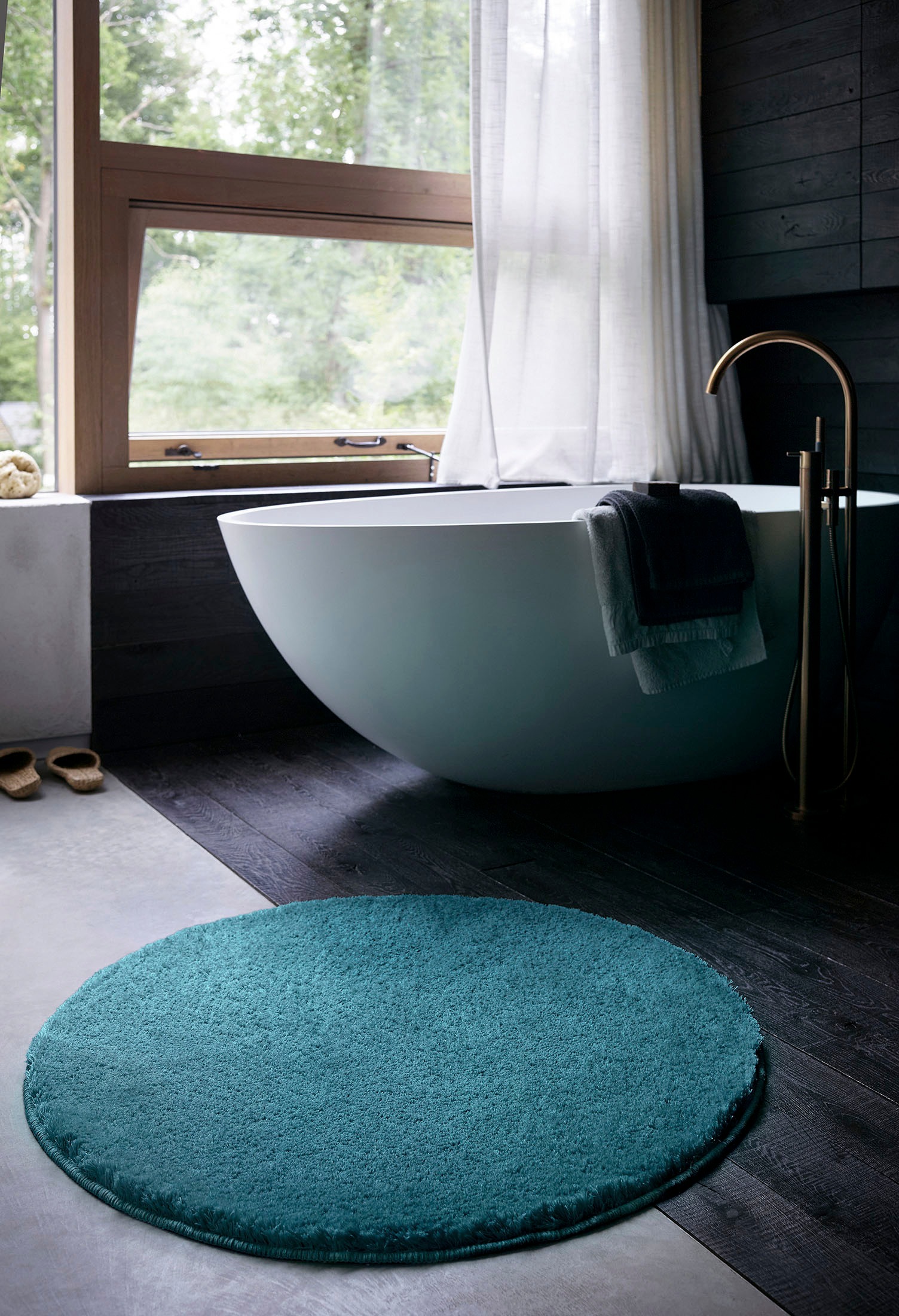 Wecon home Basics Badematte »Joris«, rutschhemmend beschichtet, strapazierfähig, waschbar, viele Größen, Badezimmerteppich, uni