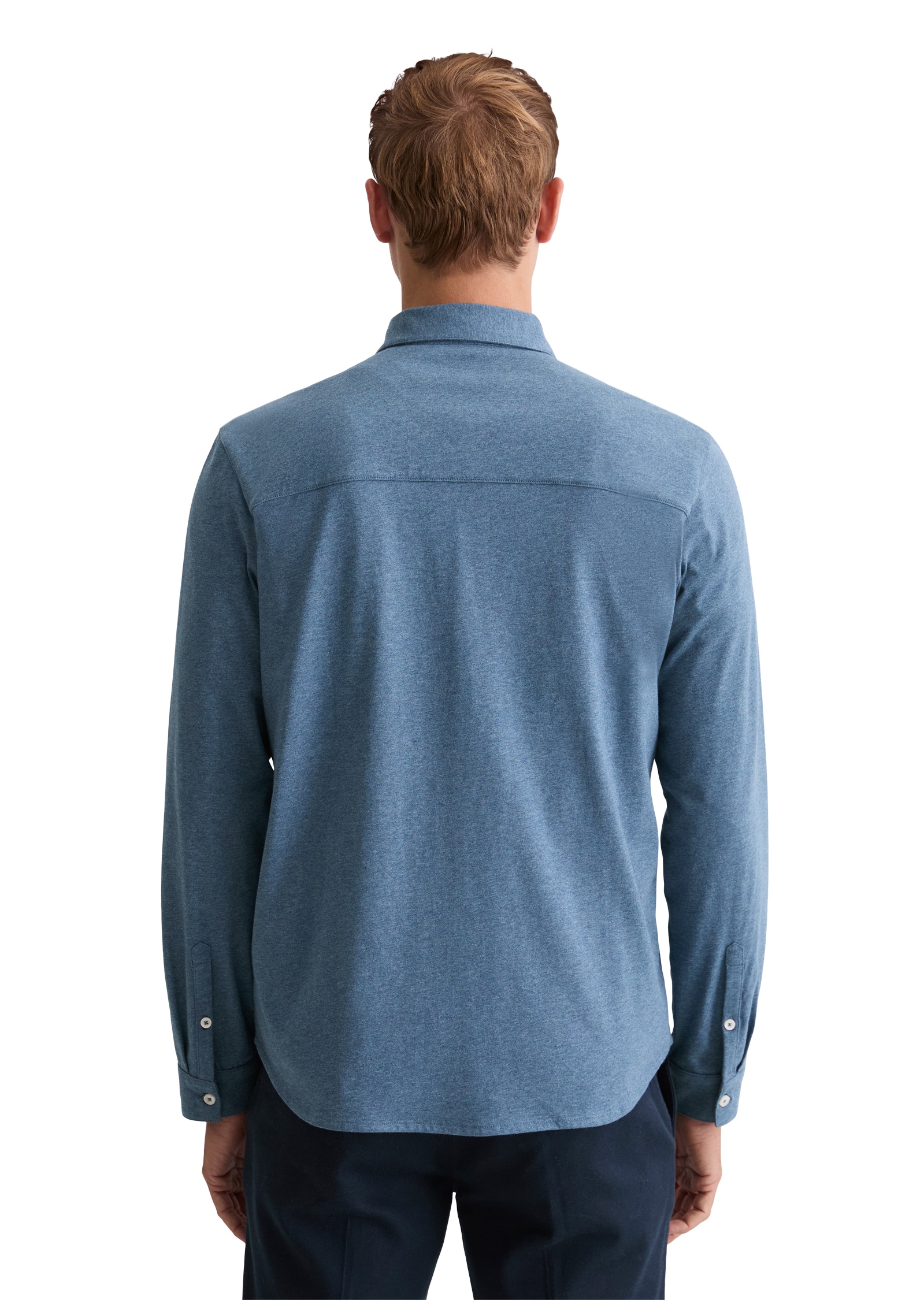 Marc O'Polo Langarmhemd »regular fit aus reiner Bio-Baumwolle« Jerseyhemd