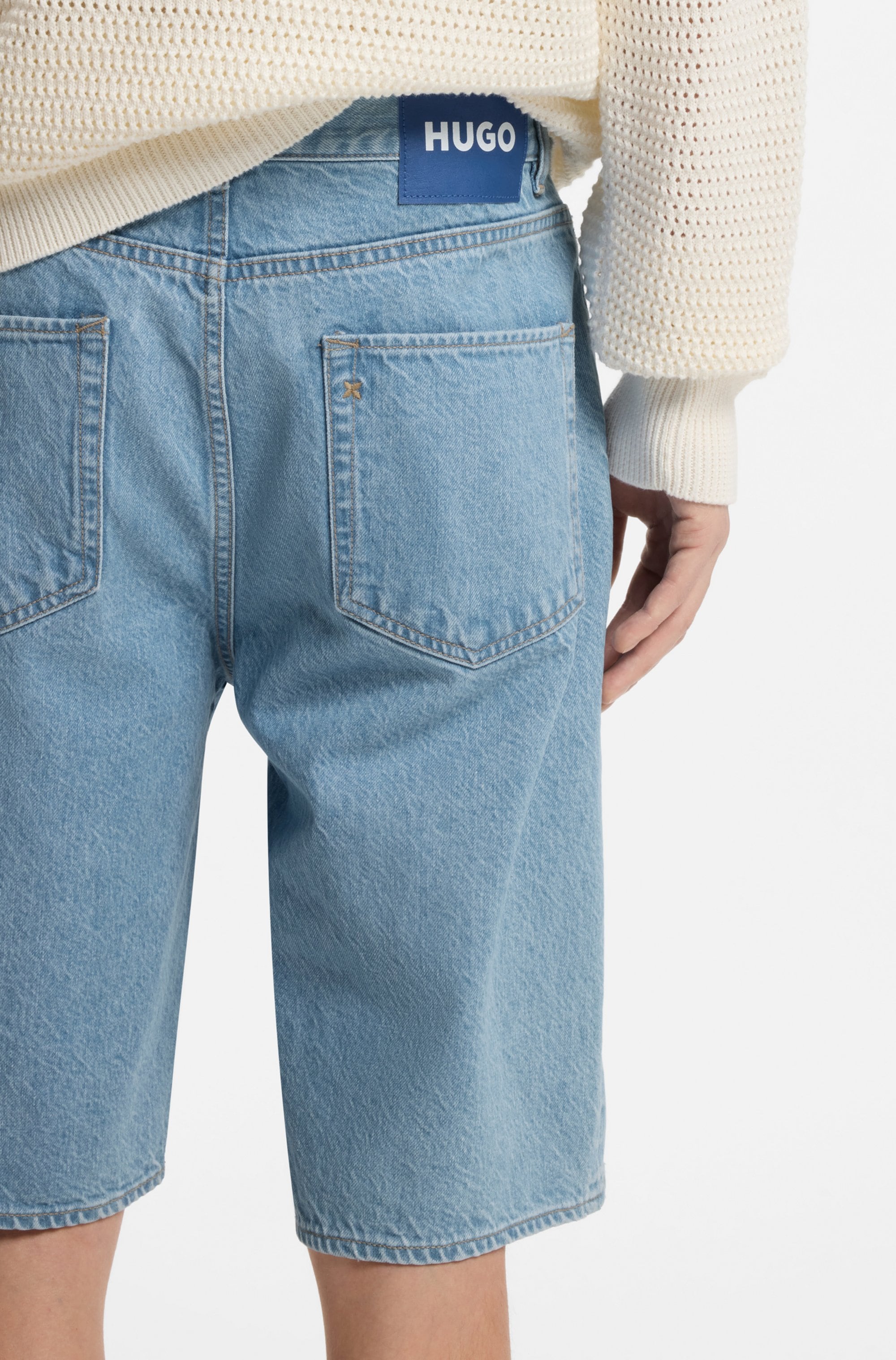 HUGO Blue Jeansshorts »Skate« Straight Fit