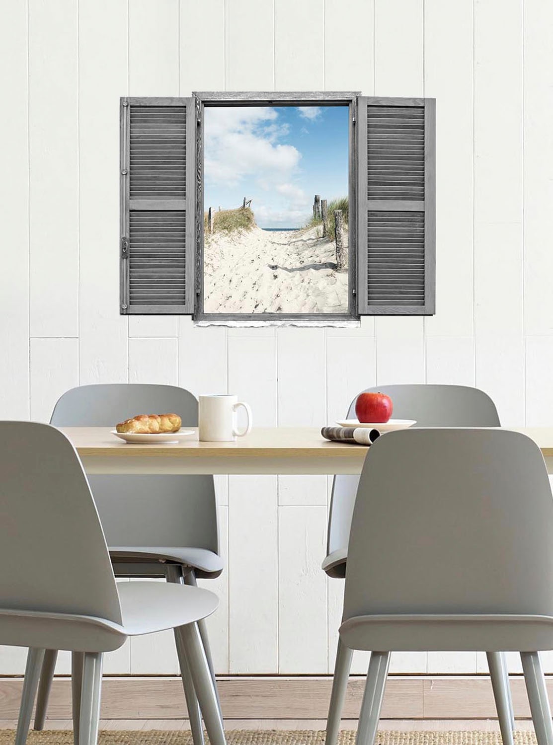 queence Wandtattoo »Düne II«, (1 St.), Wandsticker, Wandbild, selbstklebend, 3D, Fenster