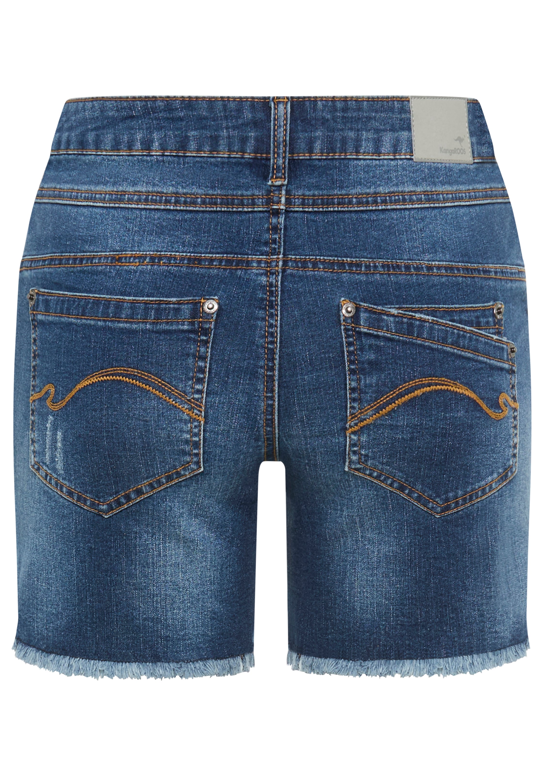 KangaROOS Jeanshotpants kurze Schnittform,  mit Destroyed-Effekten,  klassische Leibhöhe
