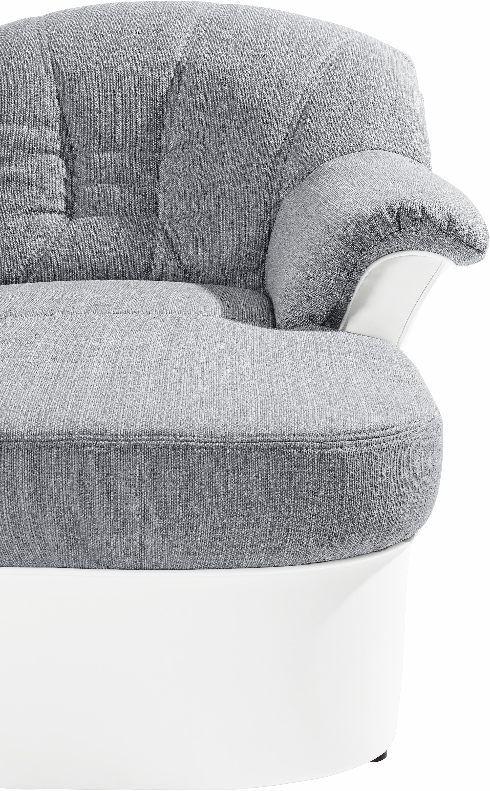 DOMO collection Wohnlandschaft »Elva, zeitlose Formensprache, elegante Rückensteppung, U-Form«, wahlweise mit Bettfunktion und Federkern