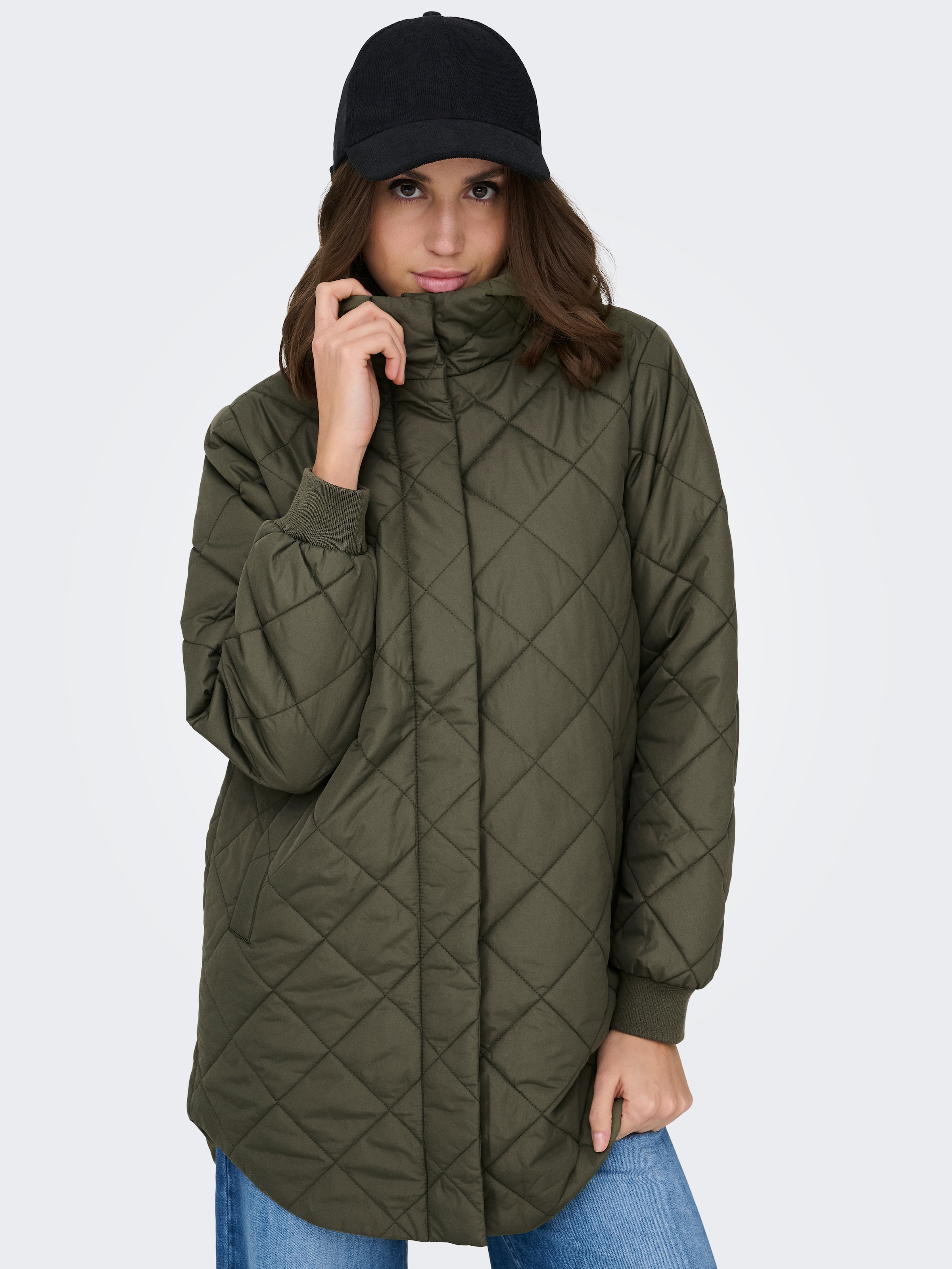 ONLY Steppmantel »ONLJULIET QUILTED HOOD ZIP COAT OTW NOOS« Kunstfaser
