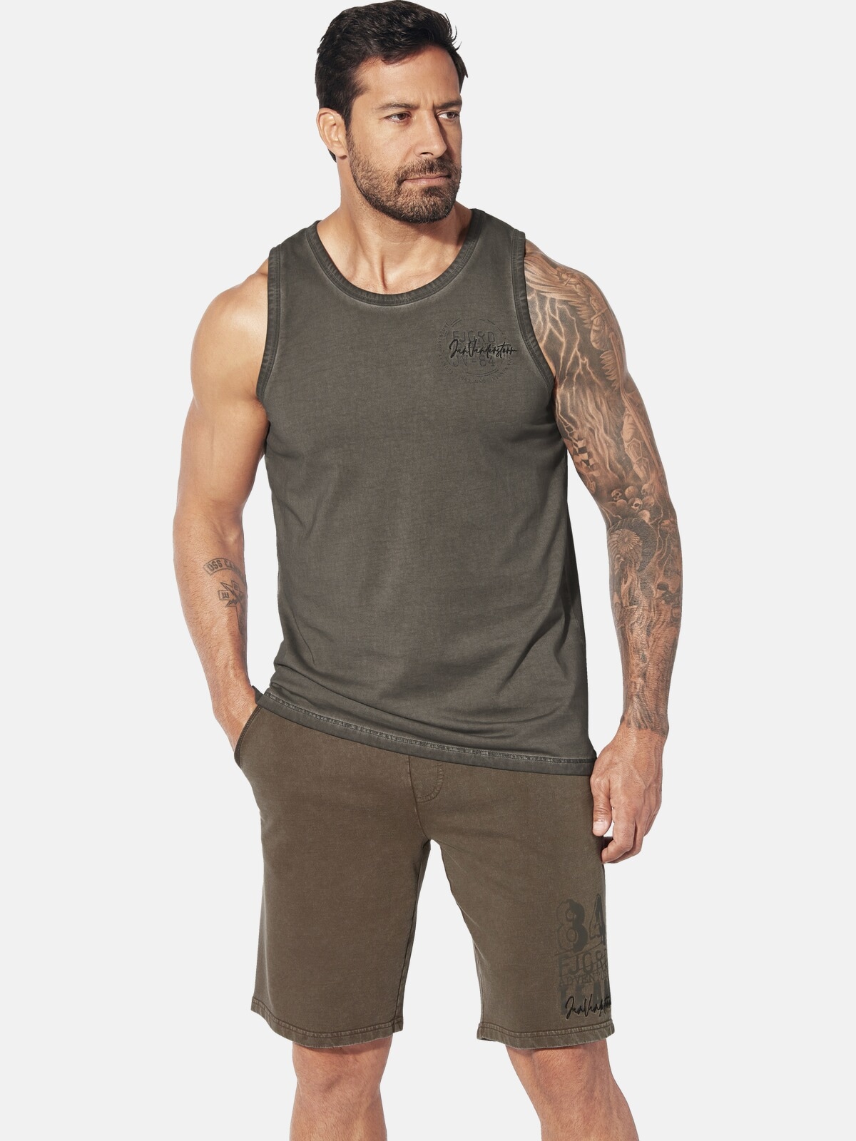 Jan Vanderstorm Tanktop »Doppelpack Tanktop MIKJAN«, (2 tlg.)