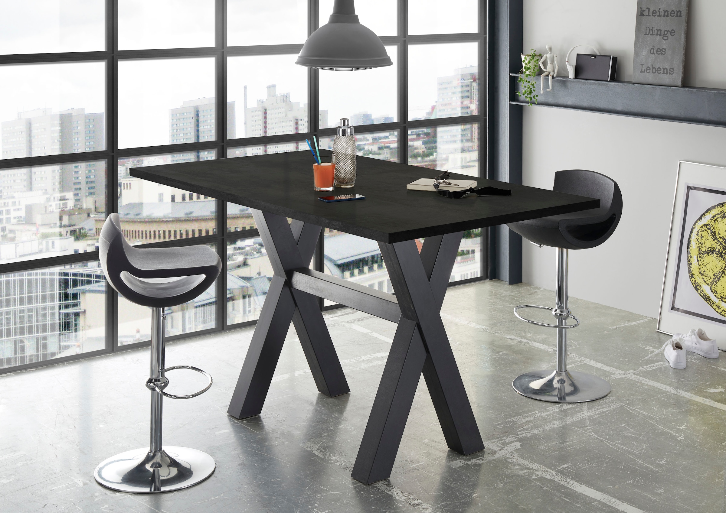 Mäusbacher Bartisch Gestell in X-Form (Breite 120, 140 oder 160 cm)