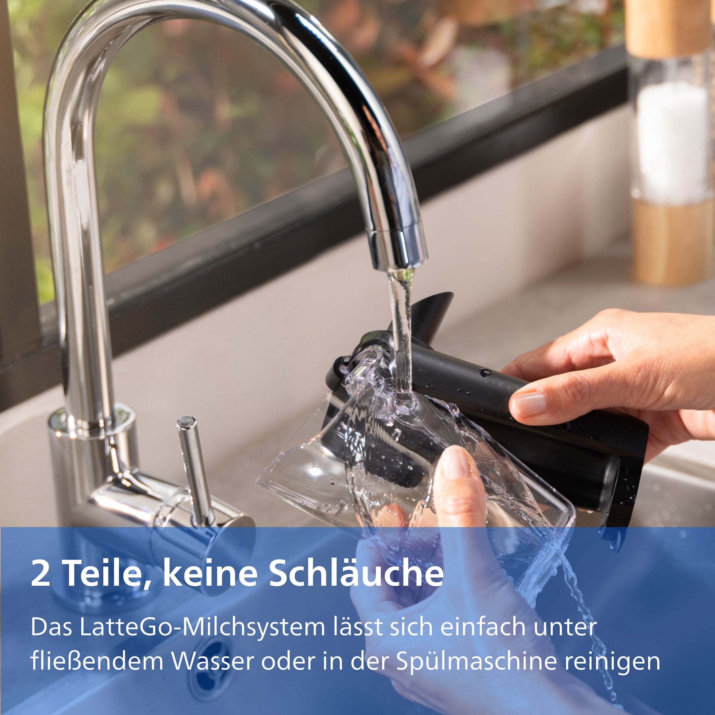 Philips Milchbehälter »CA6708/20 LatteGo, 2-teiliges Milchsystem ohne Schläuche« spülmaschinenfest, leicht zu reinigen