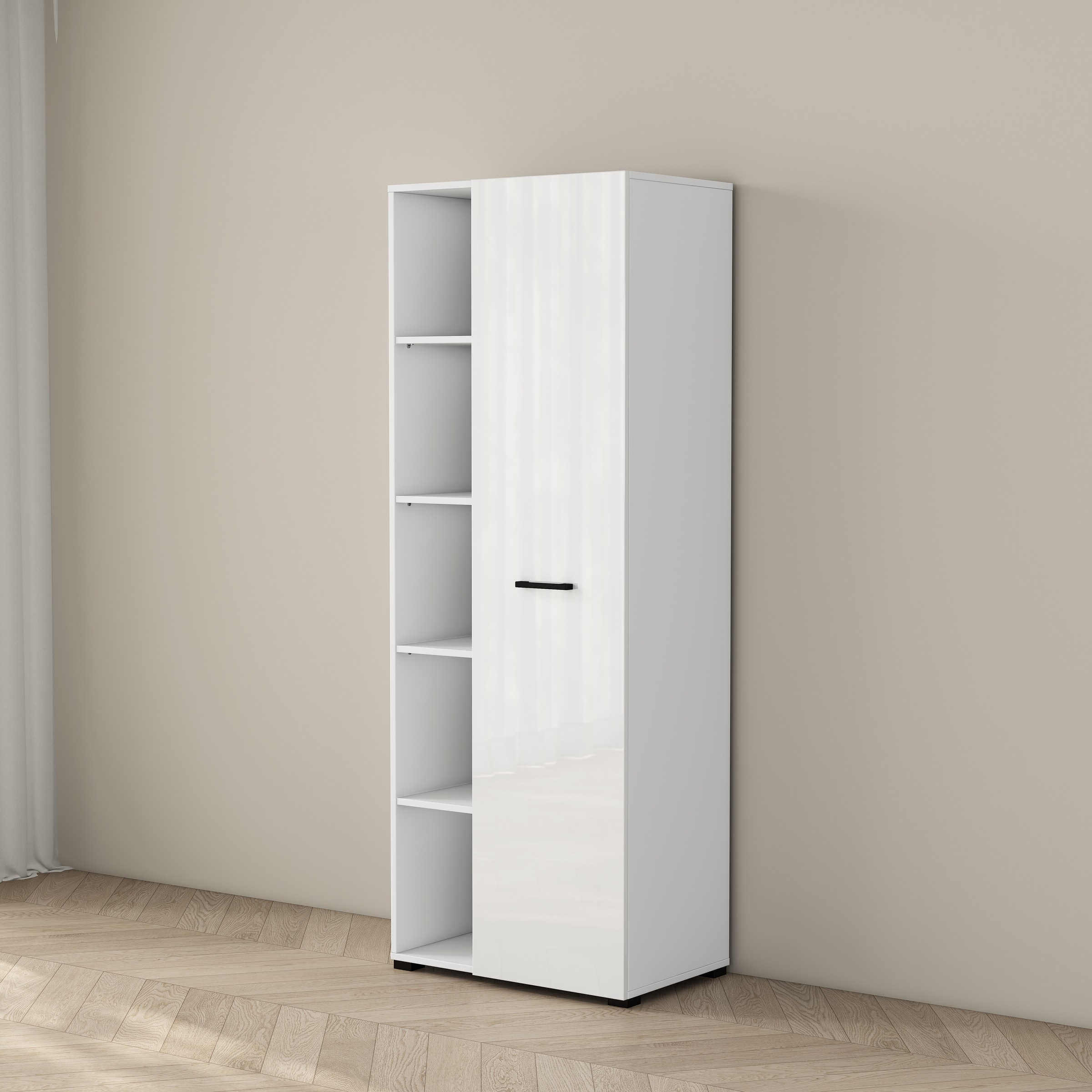 OTTO home Aktenschrank »Moid, moderner Mehrzweckschrank,« Maße: 64,5x41,5x175 cm, 5 Fächer mit viel Stauraum