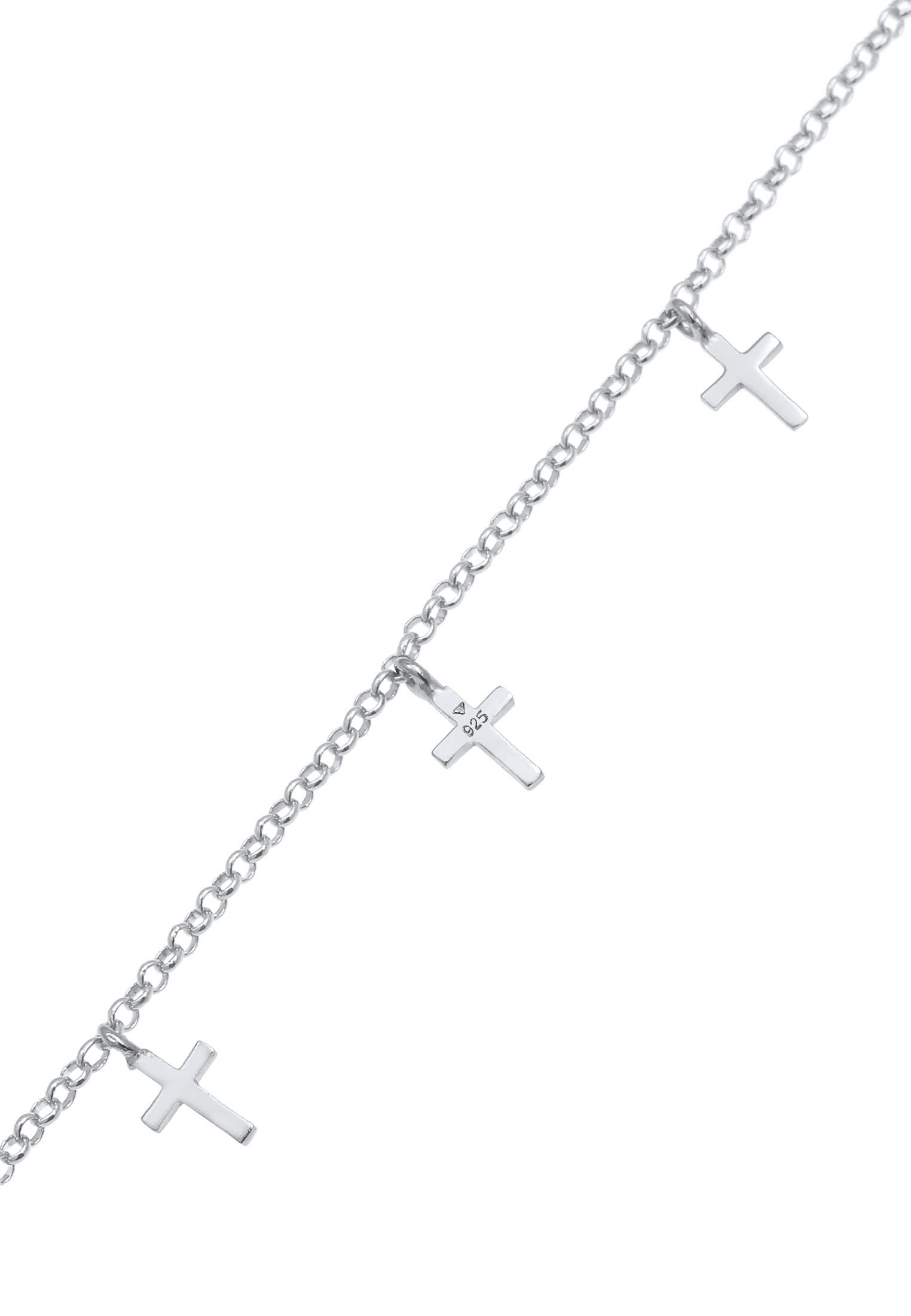 Elli Choker »Halskette Choker Kreuz Glaube Religion Talisman 925 Silber«