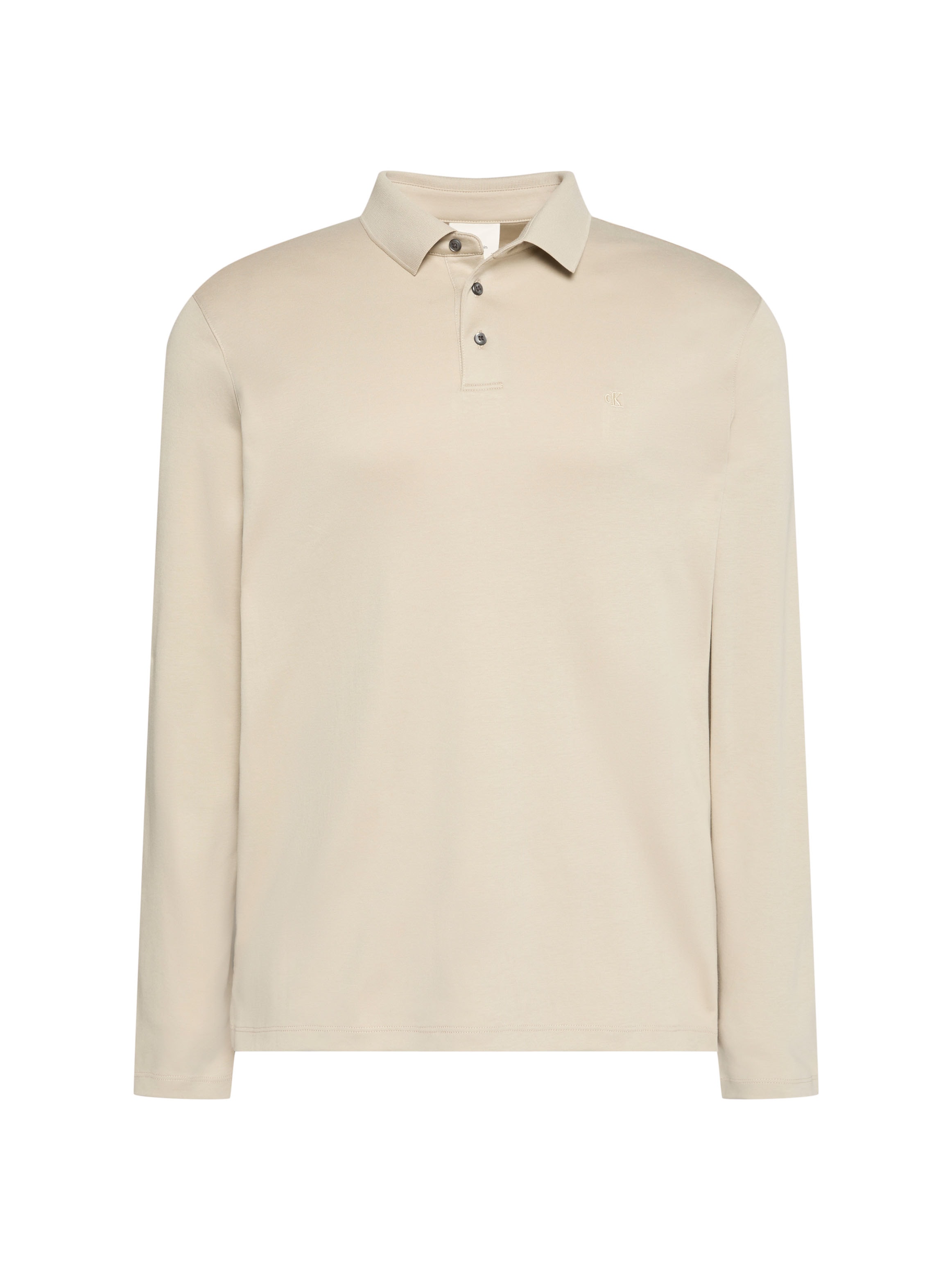 Calvin Klein Langarm-Poloshirt »LS SUPIMA COTTON SOLID POLO« regular fit mit Rundhalsausschnitt