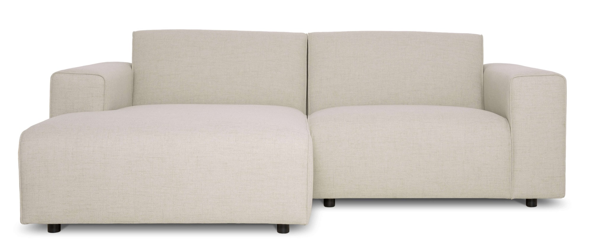 OTTO home Ecksofa »Naddine« B. 228 cm, L-Form, Strukturstoff Mélange-Effekt, Wellenunterfederung