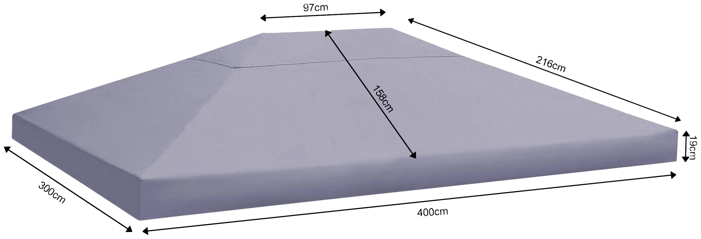 Quick Star Pavillon-Ersatzdach »Rank«, für 300x400 cm