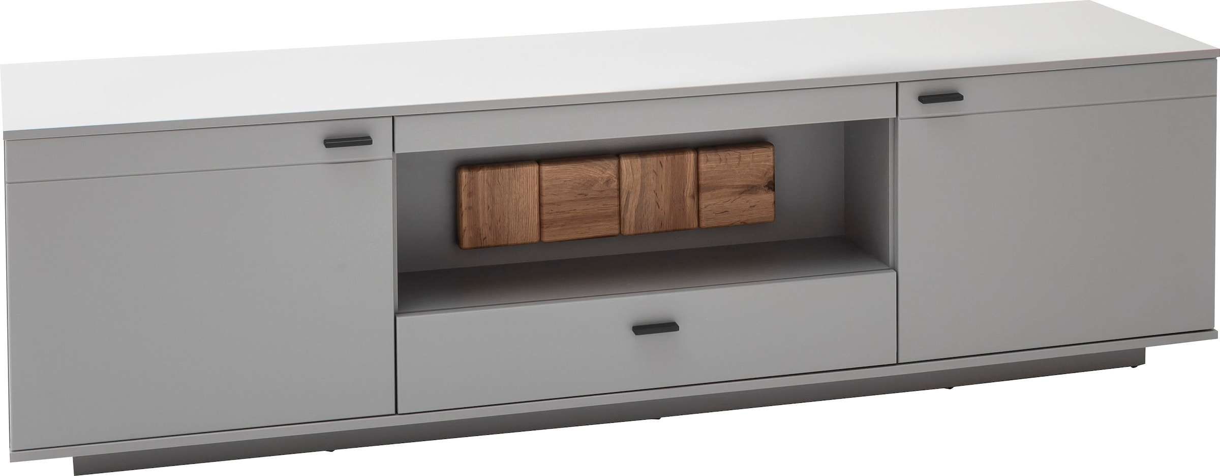 MCA furniture Lowboard »Zadar«, TV Schrank für TV bis 80 Zoll, Arktis Grau, wahlweise mit Beleuchtung