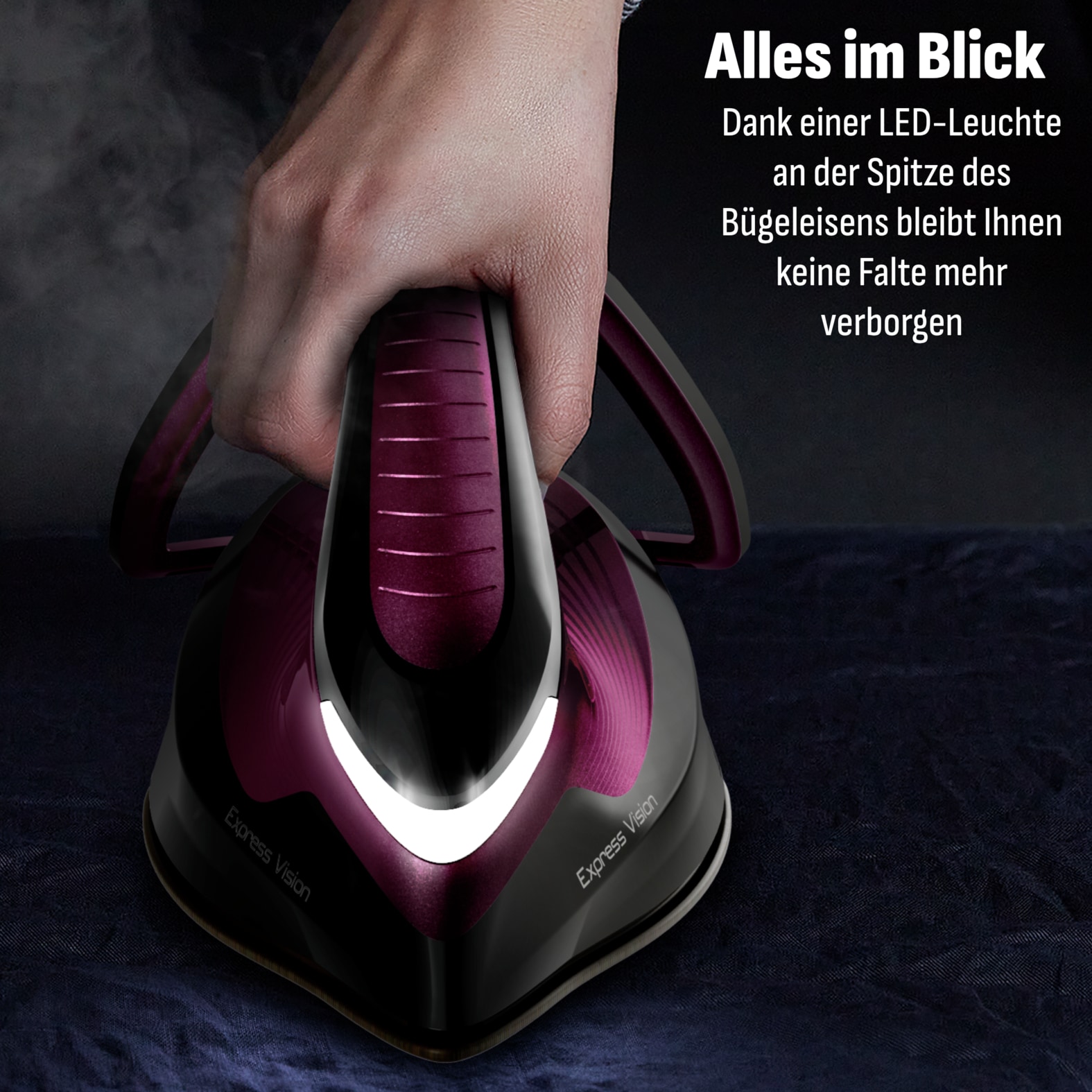 Tefal Dampfbügelstation »SV8152 Express Vision« 1.800 ml Wassertank 480 g/Min. extra Dampfstoß, für alle Textilien, LED an der Spitze