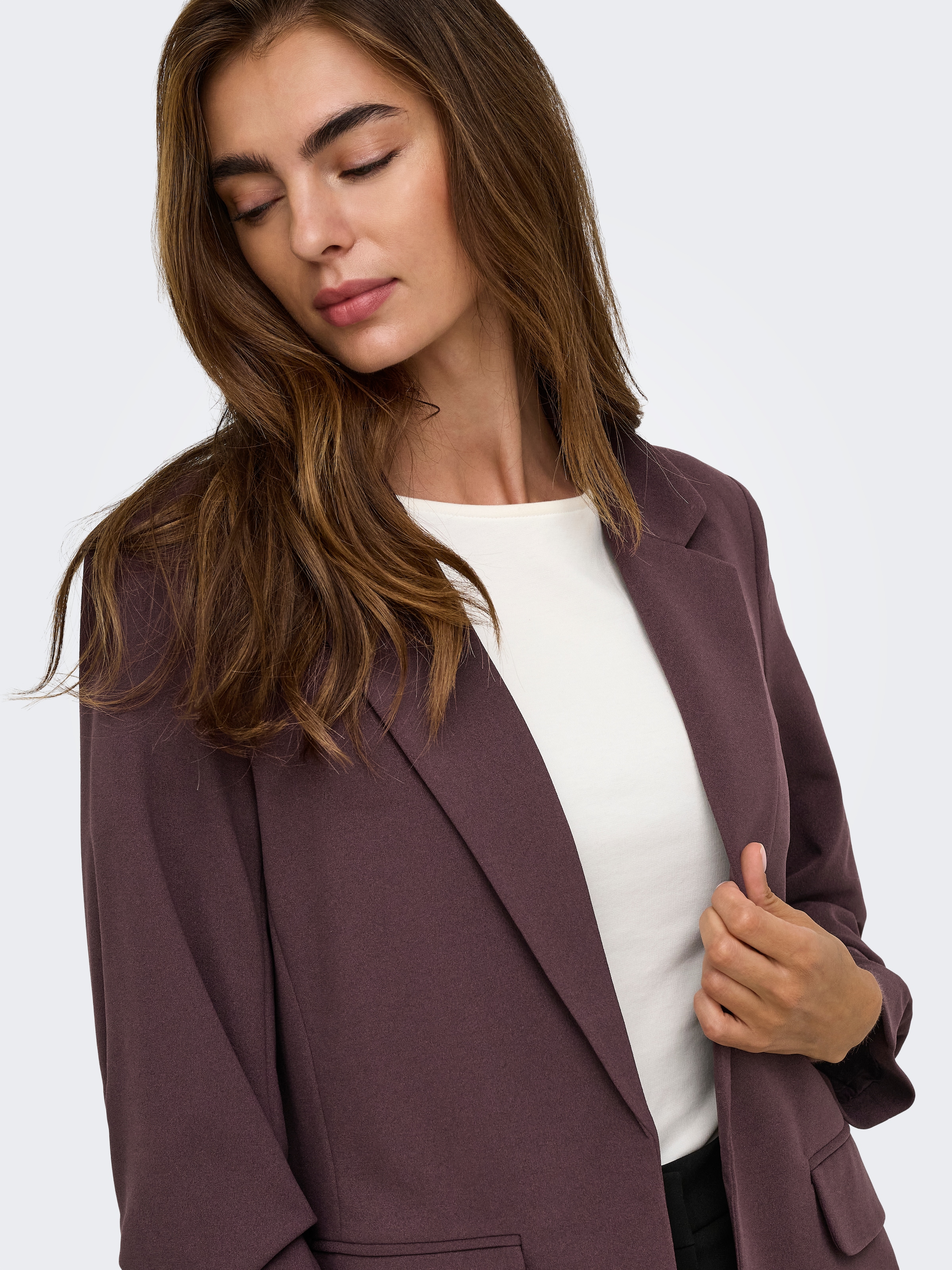 ONLY Longblazer »ONLKALINA 3/4 OPEN BLAZER CC TLR« Materialmix, loose fit