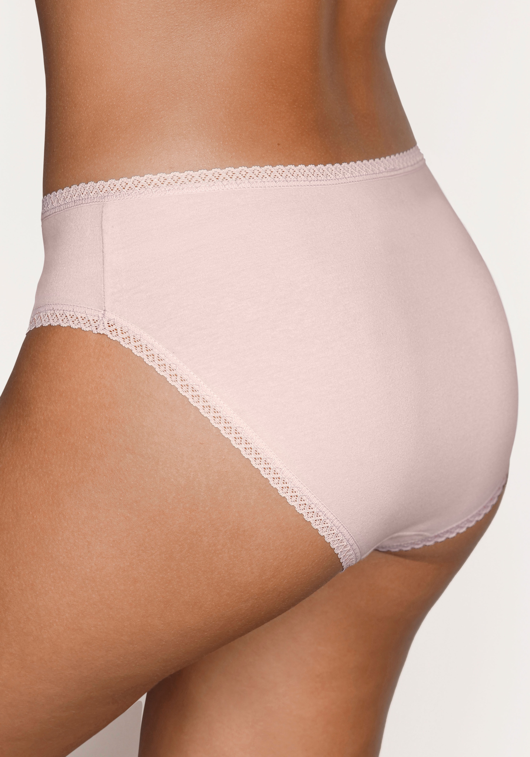 Vivance Jazz-Pants Slips 7er-Pack,  aus weicher Baumwollqualität mit feiner Spitzeneinfassung