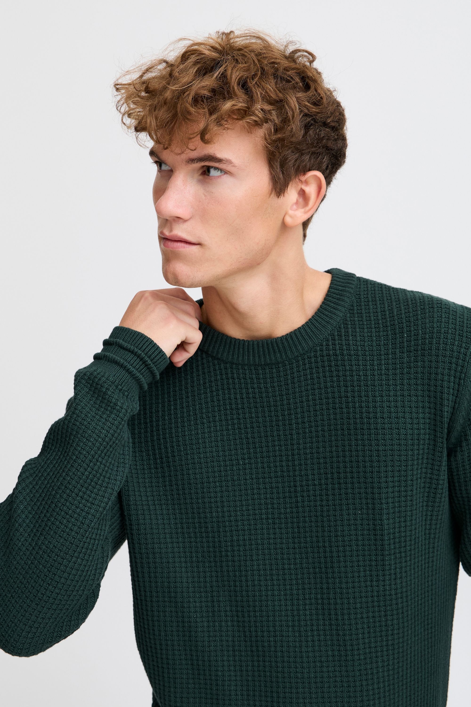 Casual Friday Strickfleece-Pullover »Strickpullover CFKARL crew neck structured knit«