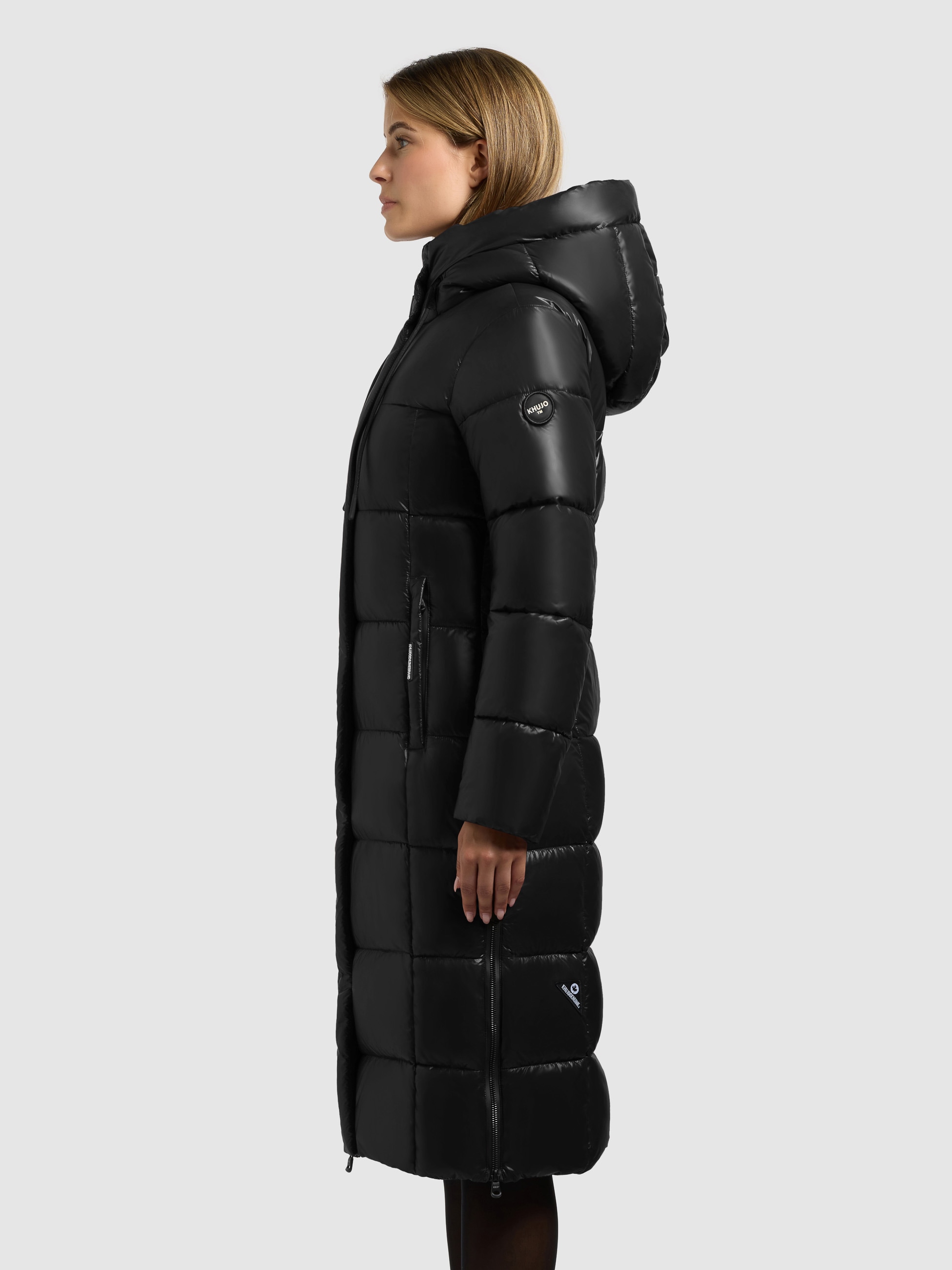 khujo Steppmantel »WILLA« praktische Seitenschlitze mit Reißverschluss